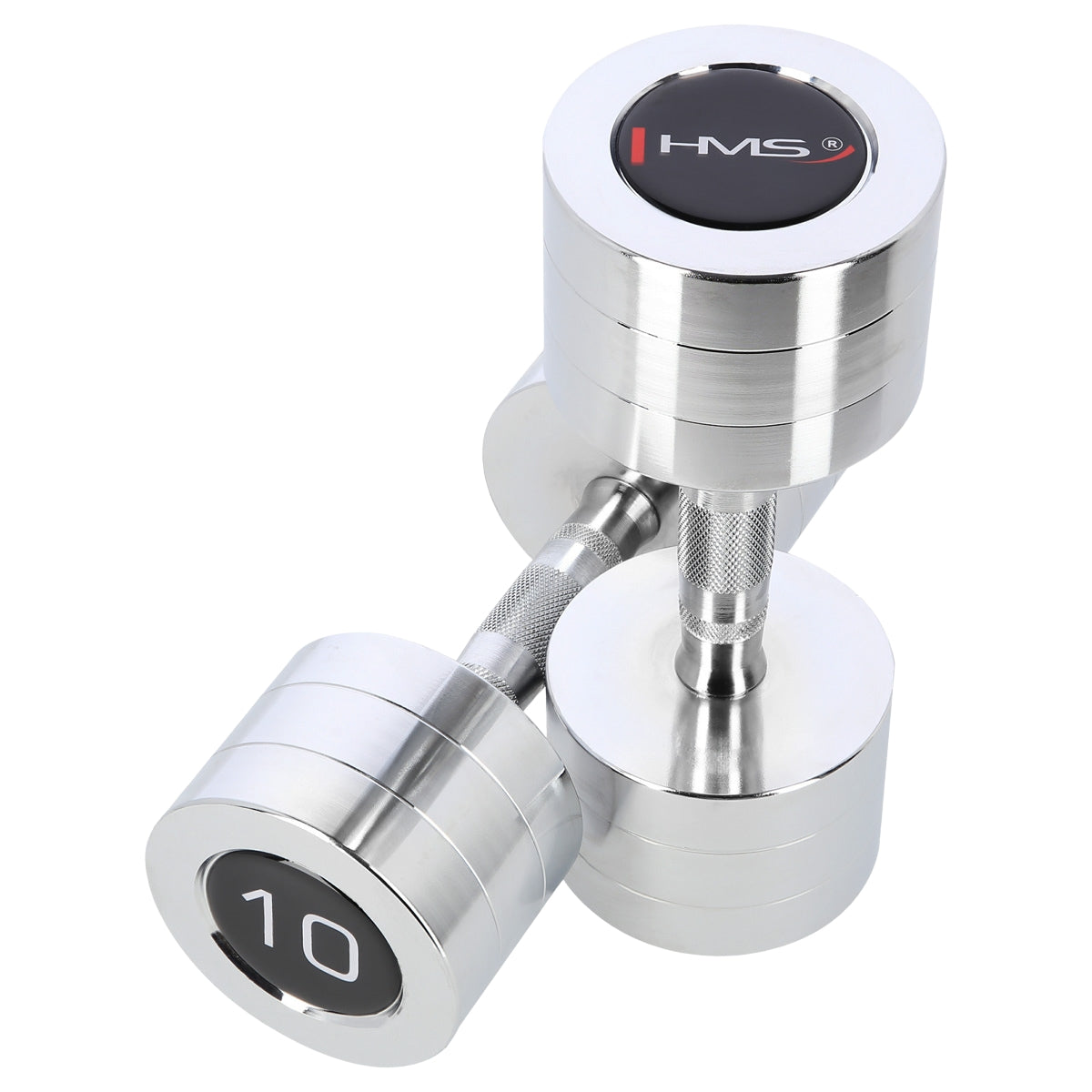 Chrome Dumbbell Set, 2 Pieces, 10 kg Total
