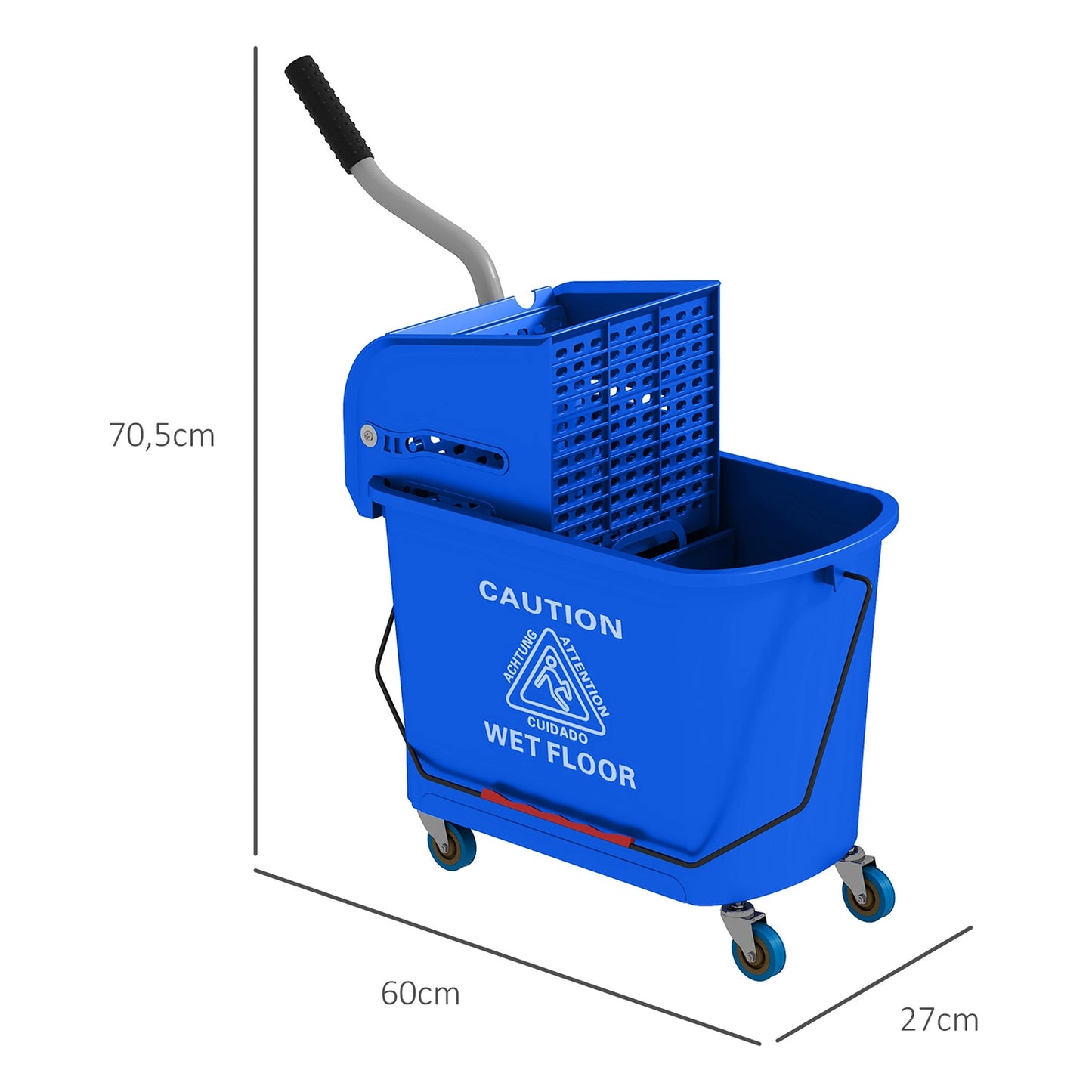 Cleaning trolley 20L with spinner and water separator