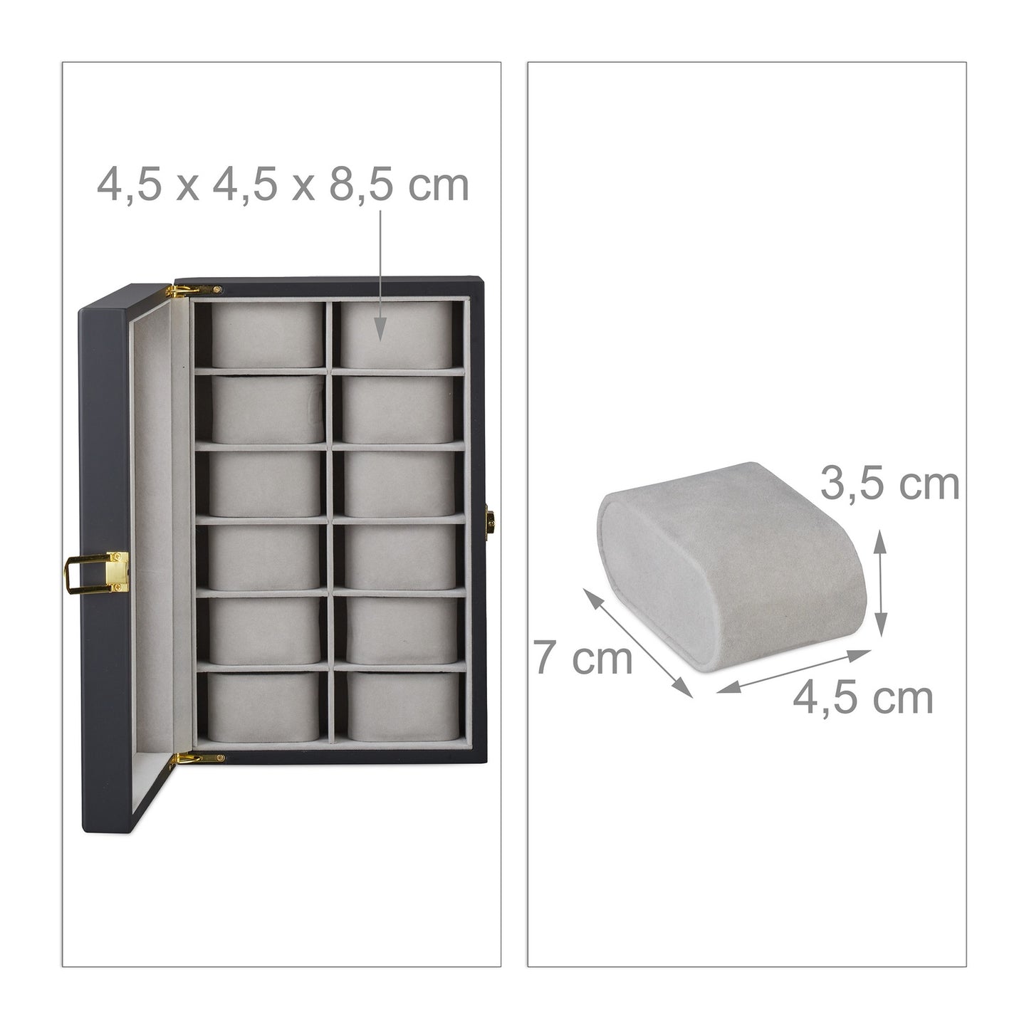 Clock box with 12 compartments