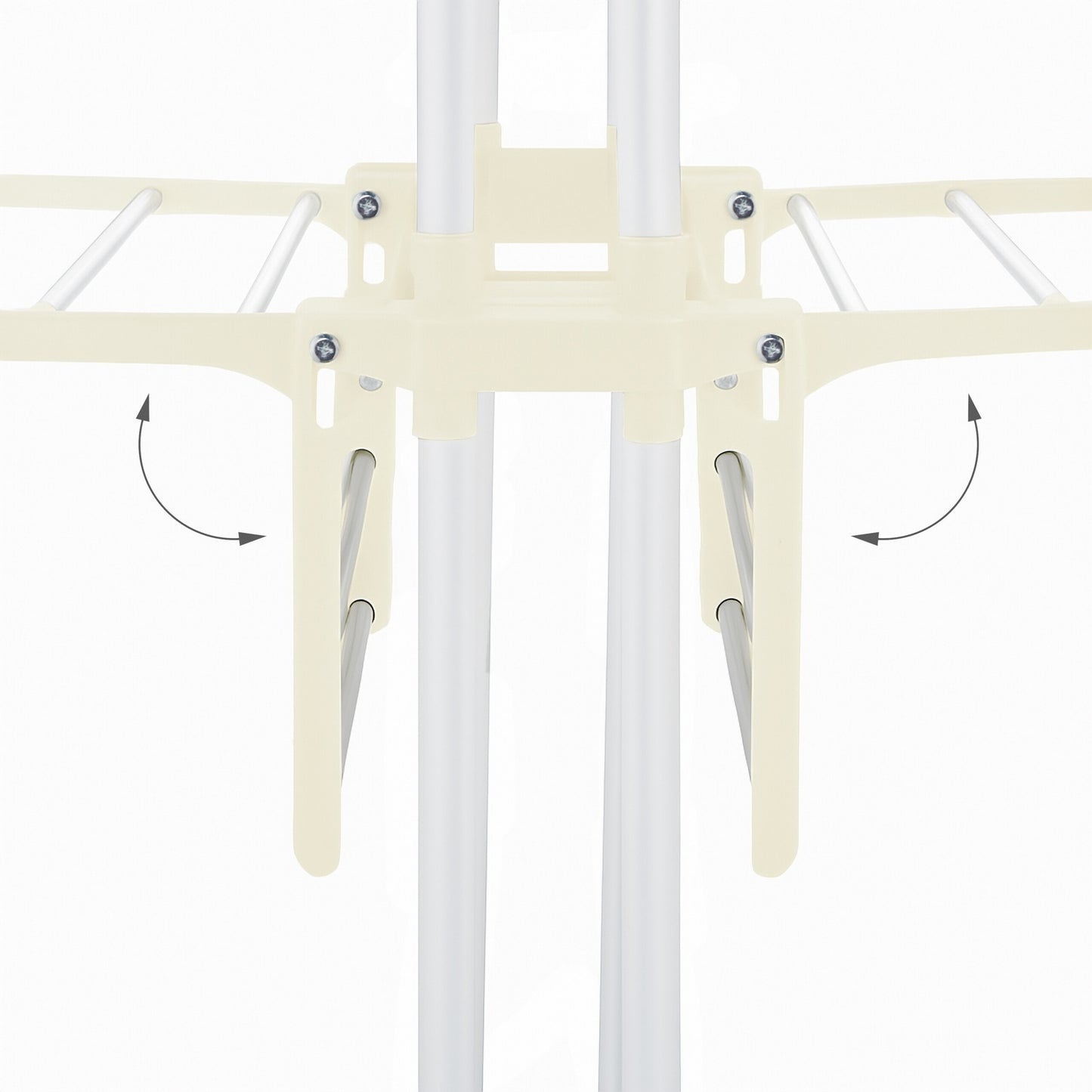 Clothes Drying Rack with Wheels and Foldable Wings