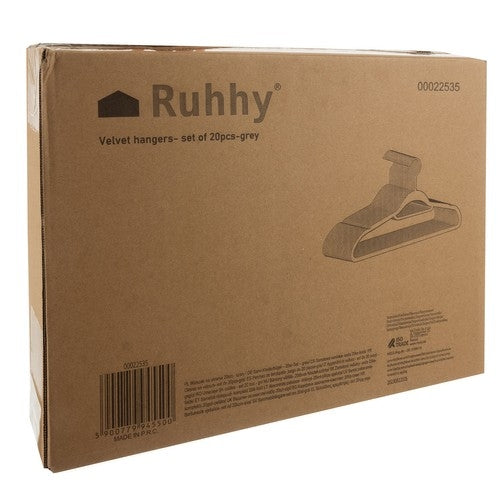 Clothes hanger 20 pieces - gray Ruhhy 22535