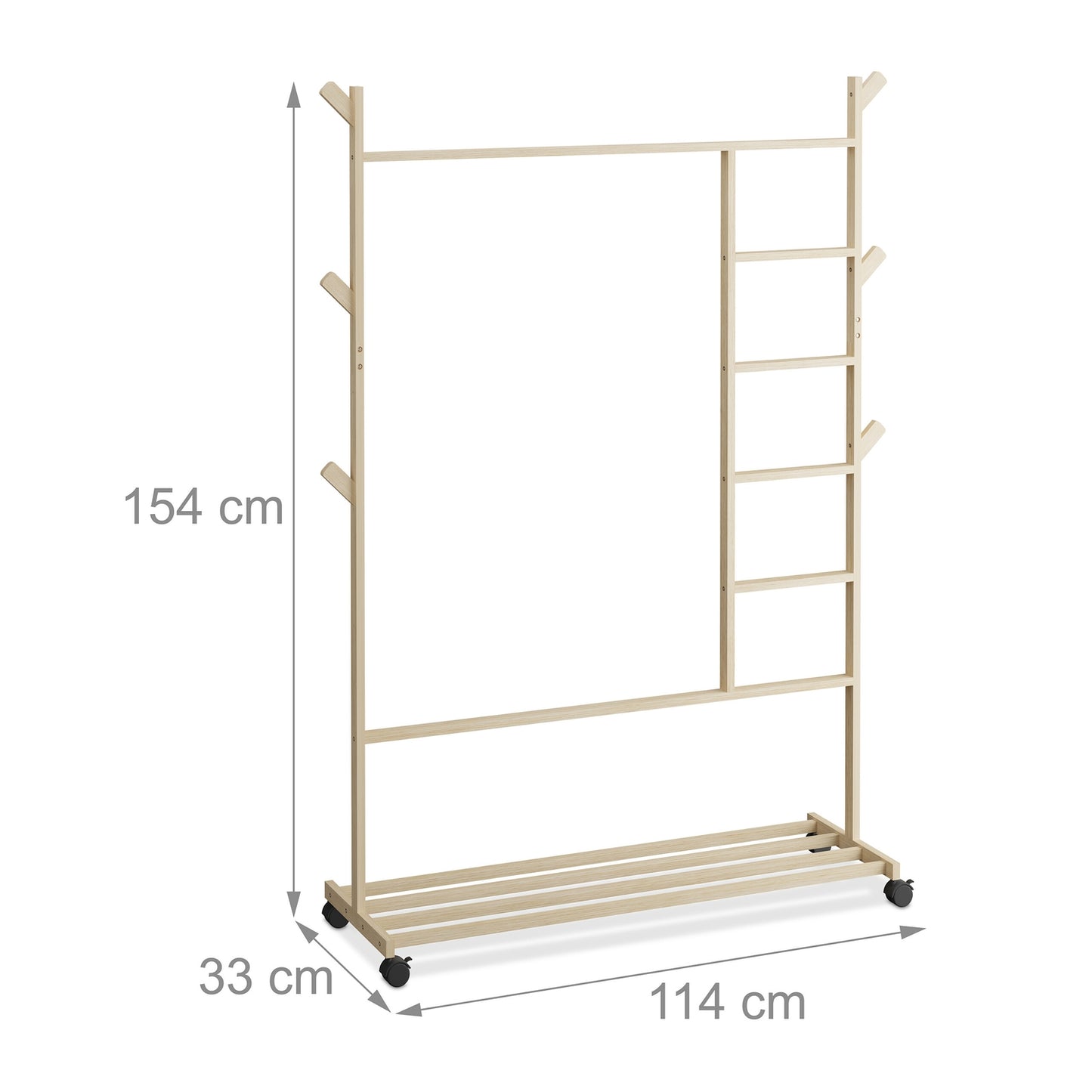 Clothes hanger bamboo rollable