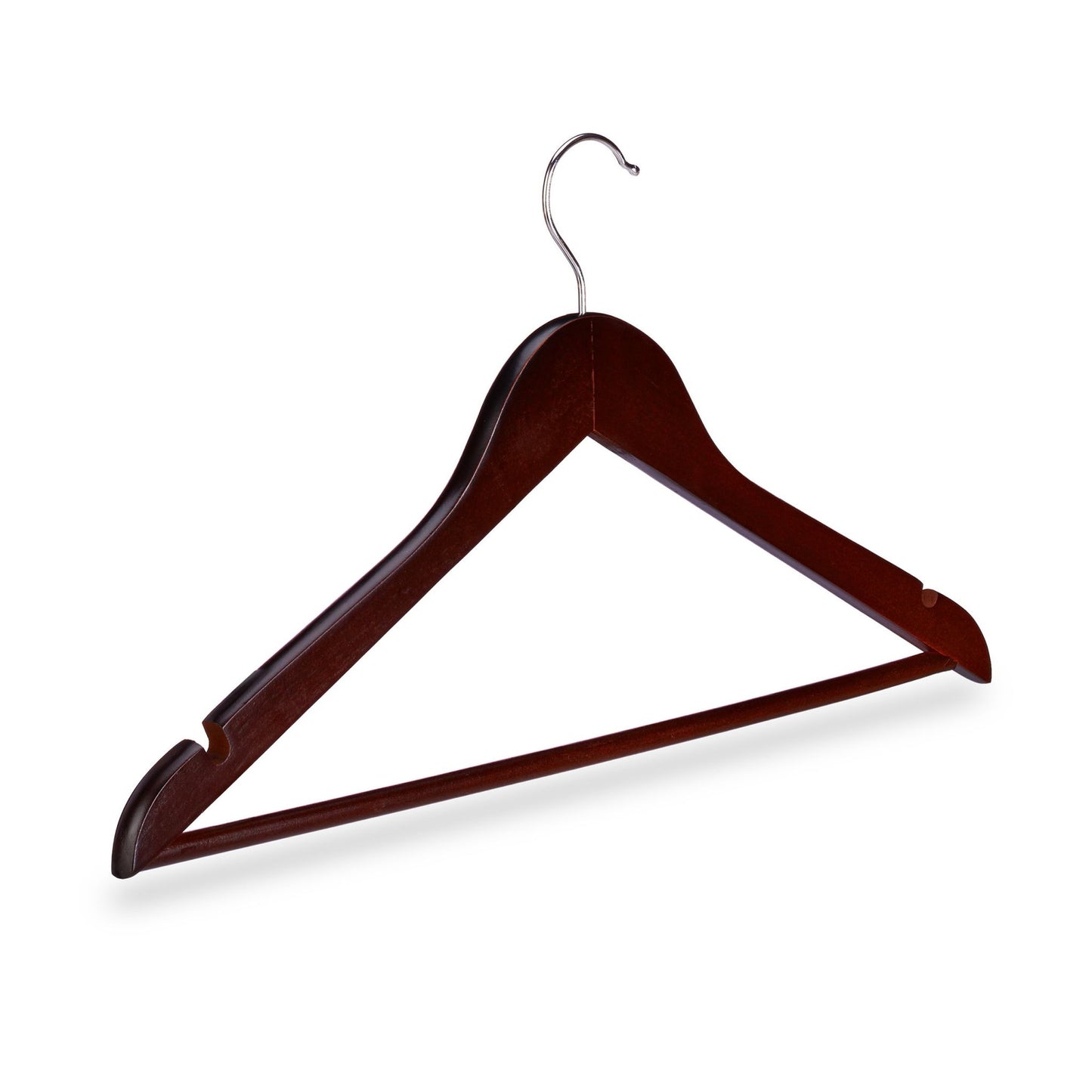 Clothes hangers with trouser bar, set of 20