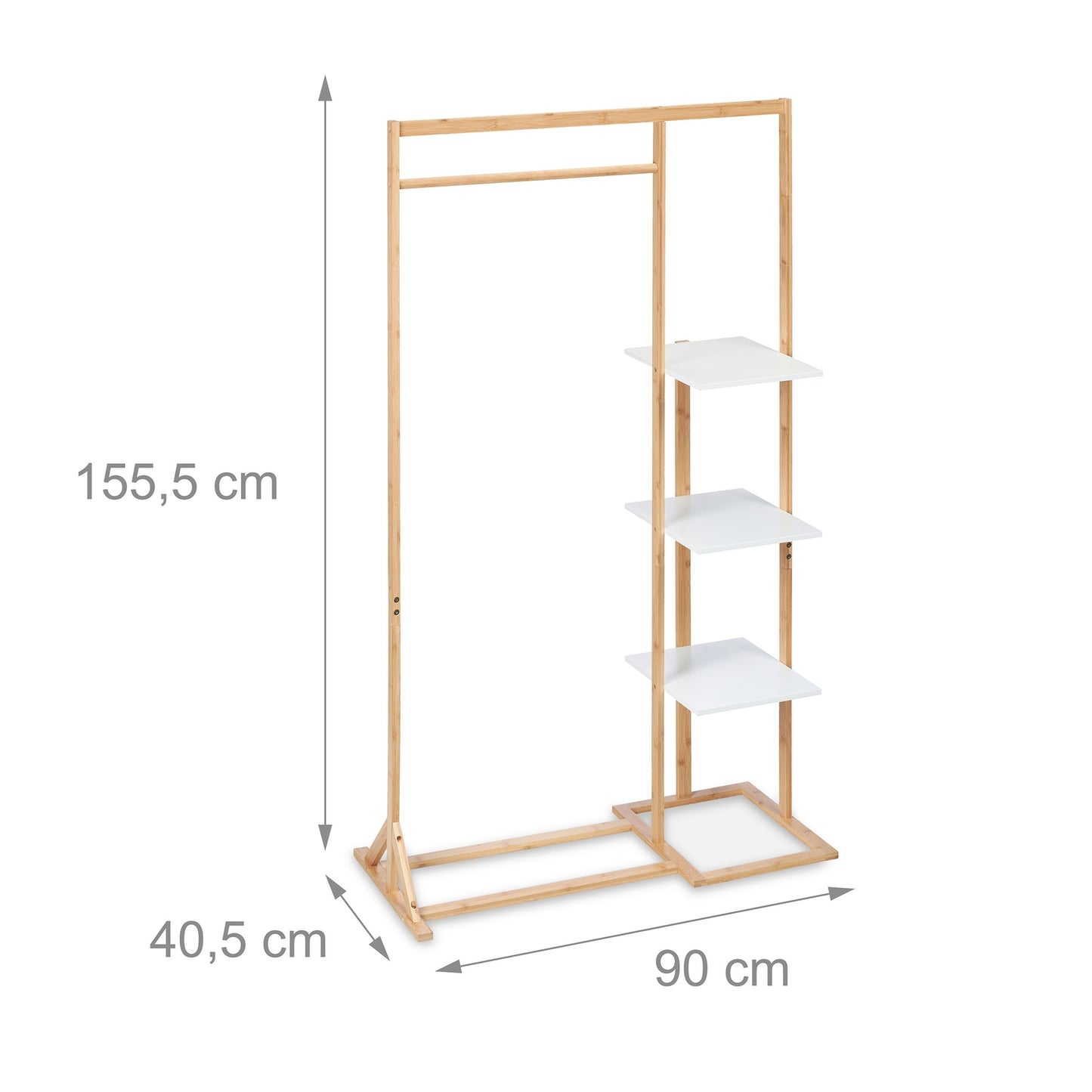Clothes hanger with shelf