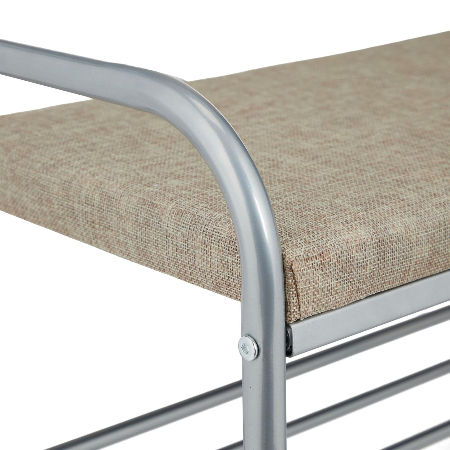 Clothes hanger with shoe shelf and bench