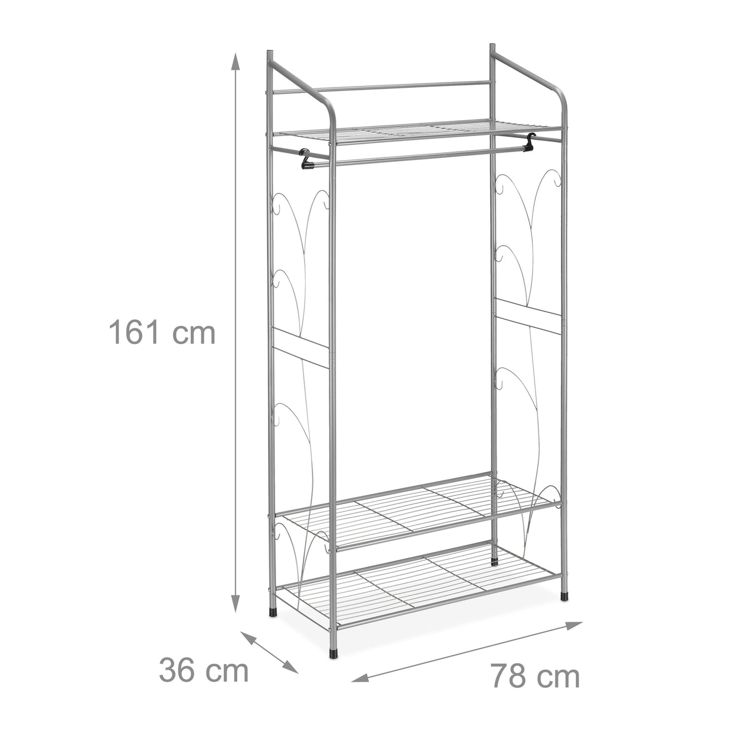Coat Rack With 3 Shelves