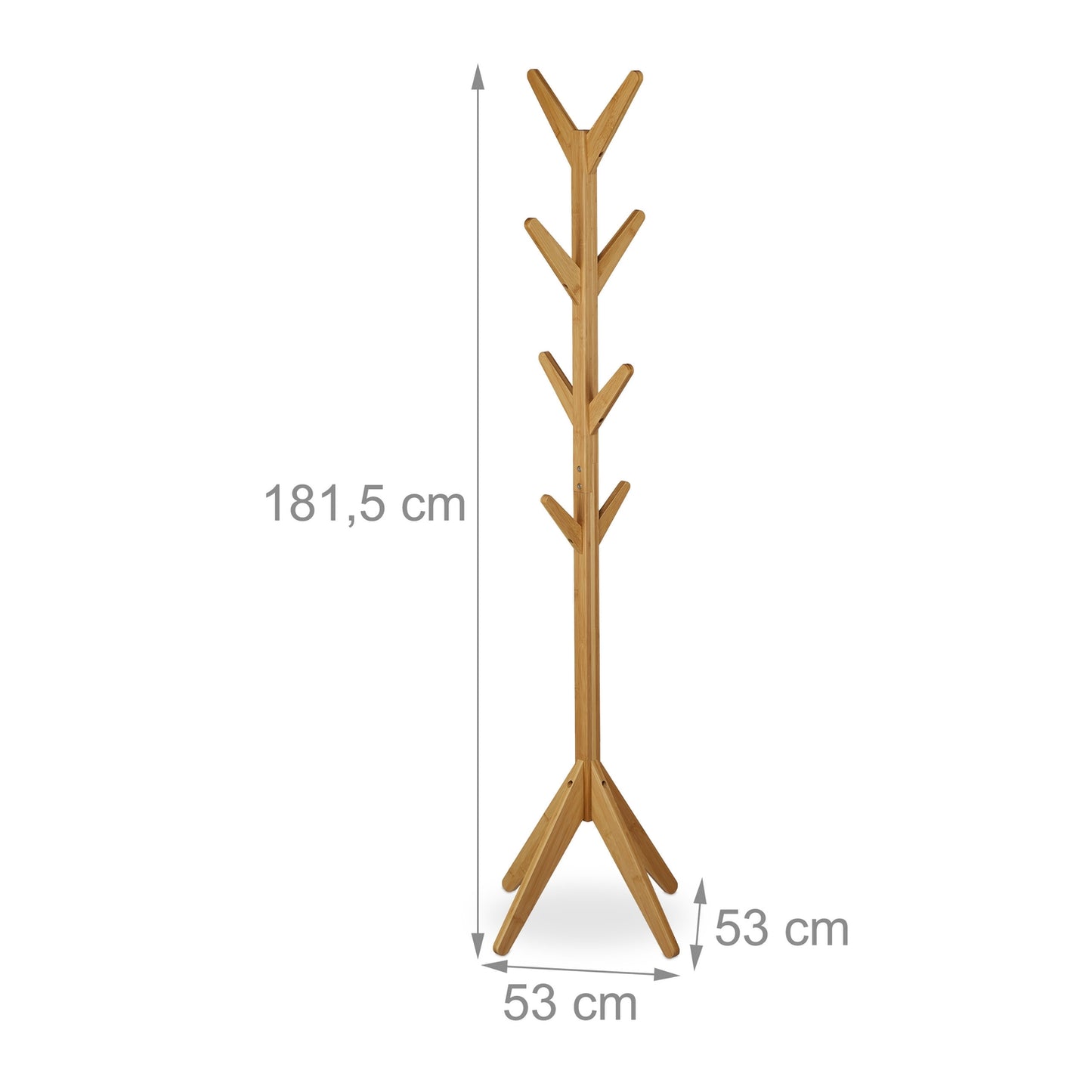 Coat rack in bamboo Tree-shaped