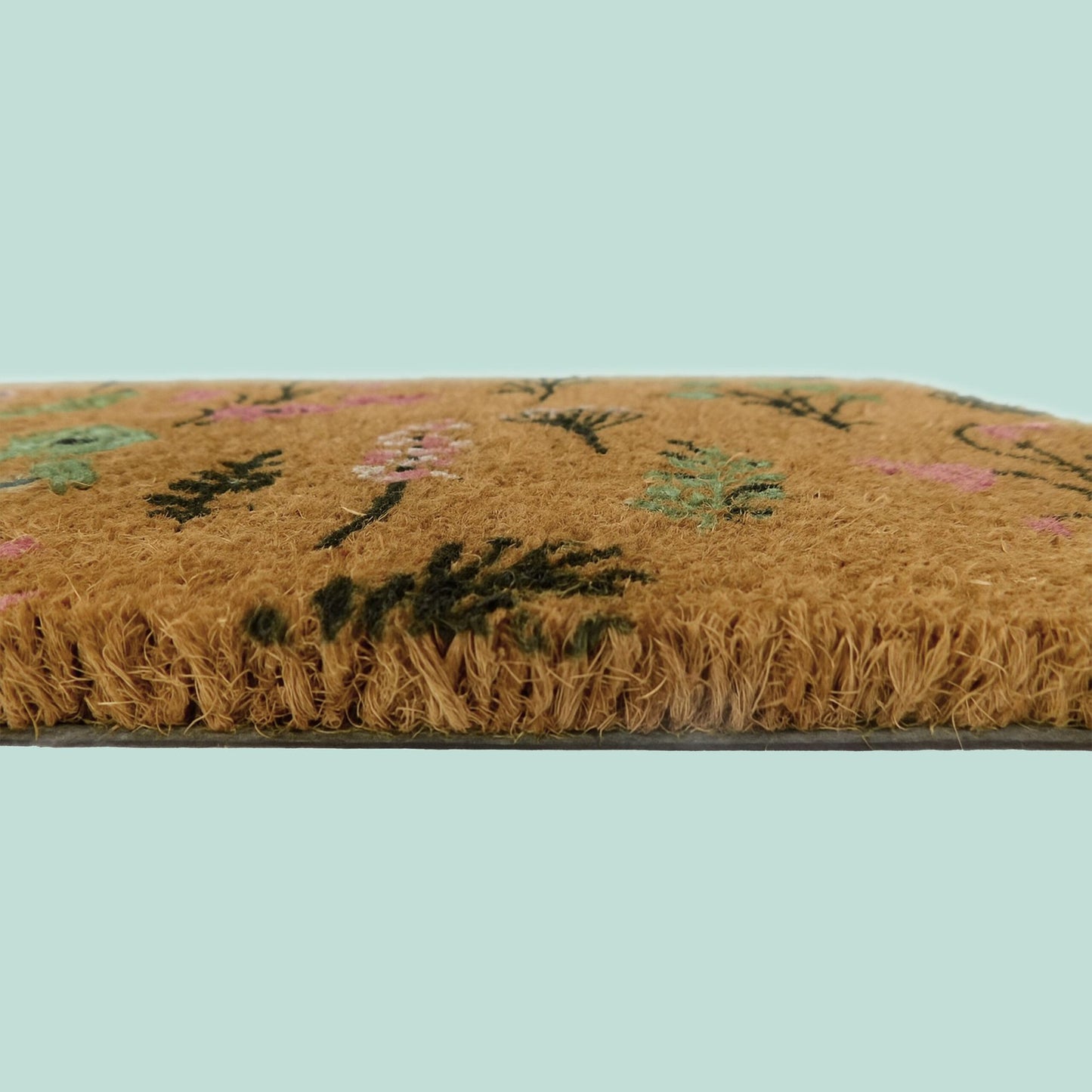 Coconut Doormat, Botanical Design, 60 x 40 cm
