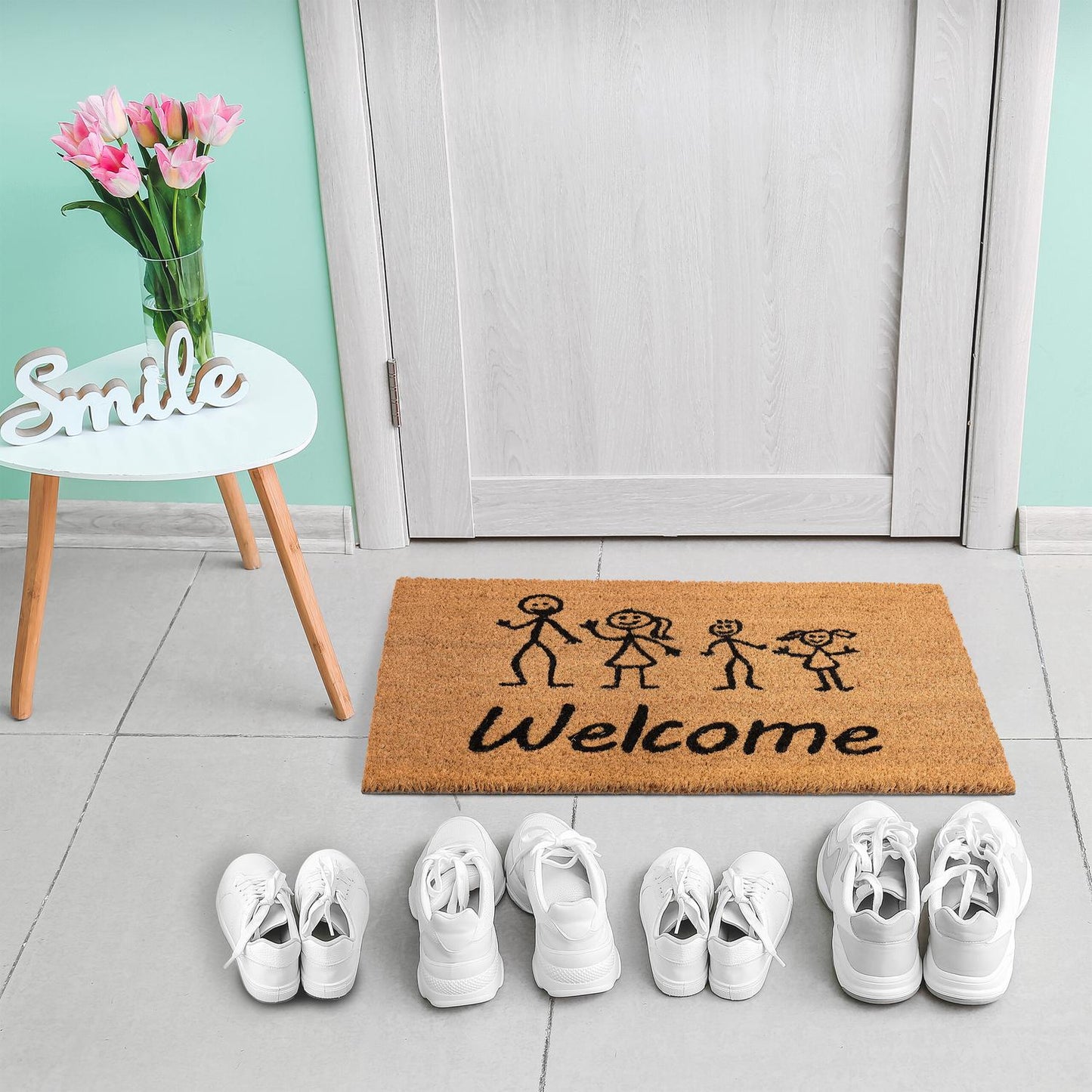 Coconut door mat Welcome