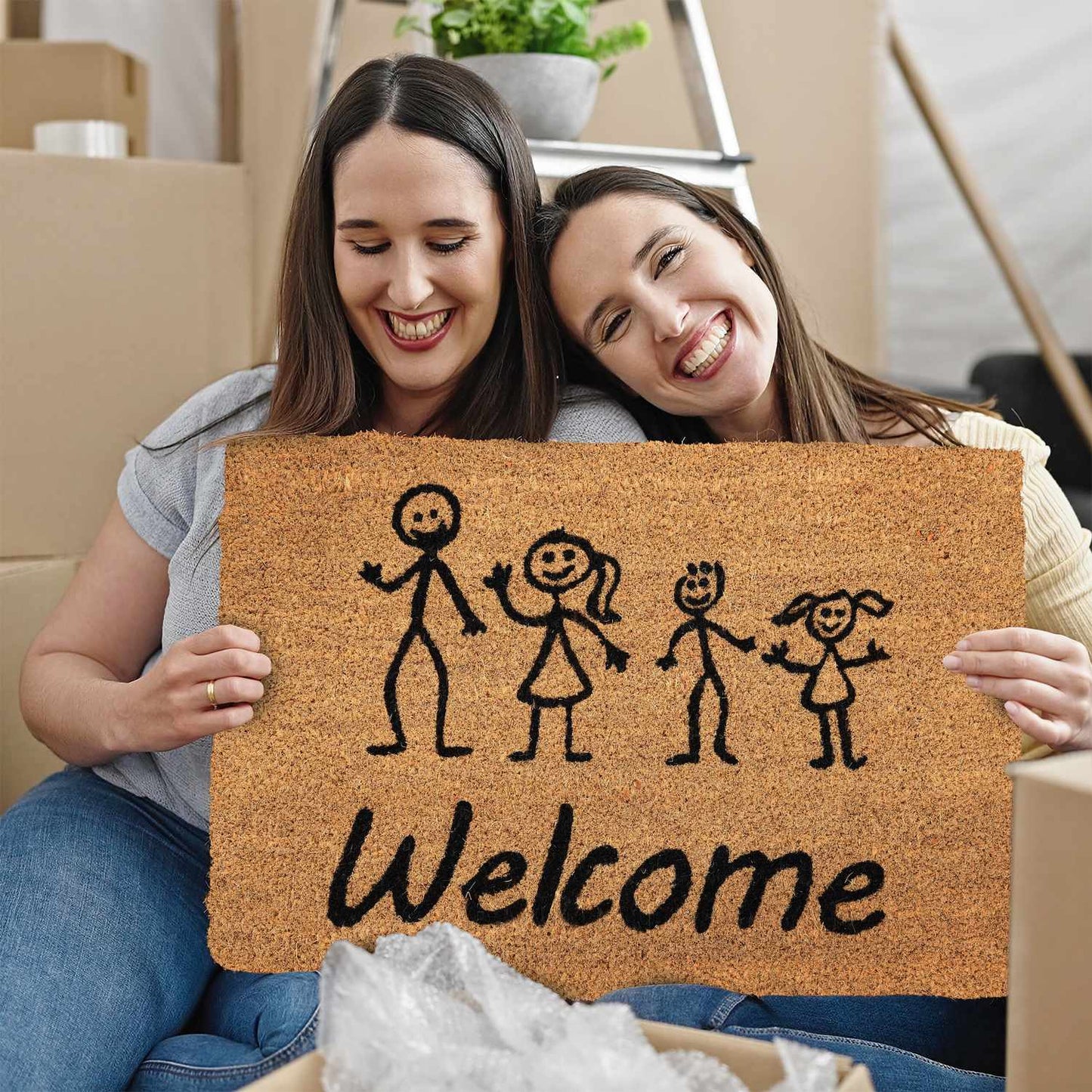 Coconut door mat Welcome