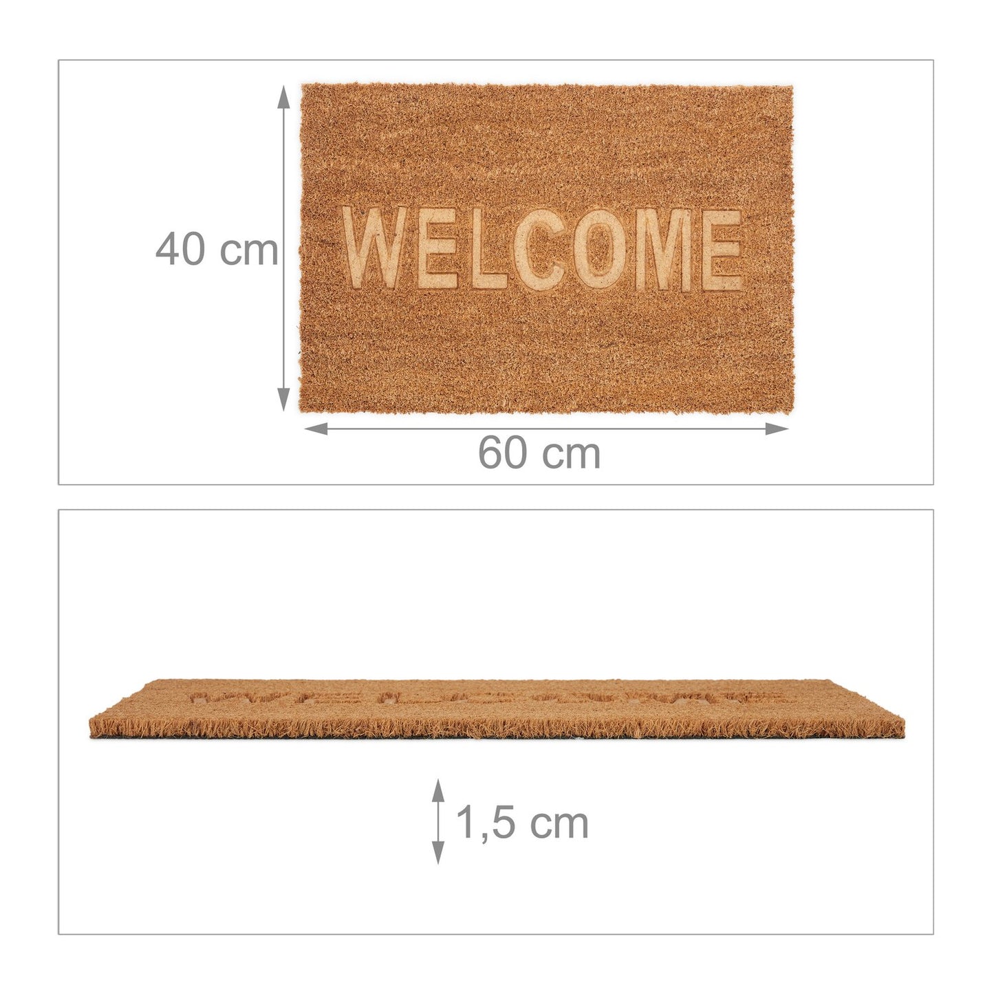Coconut door mat Welcome