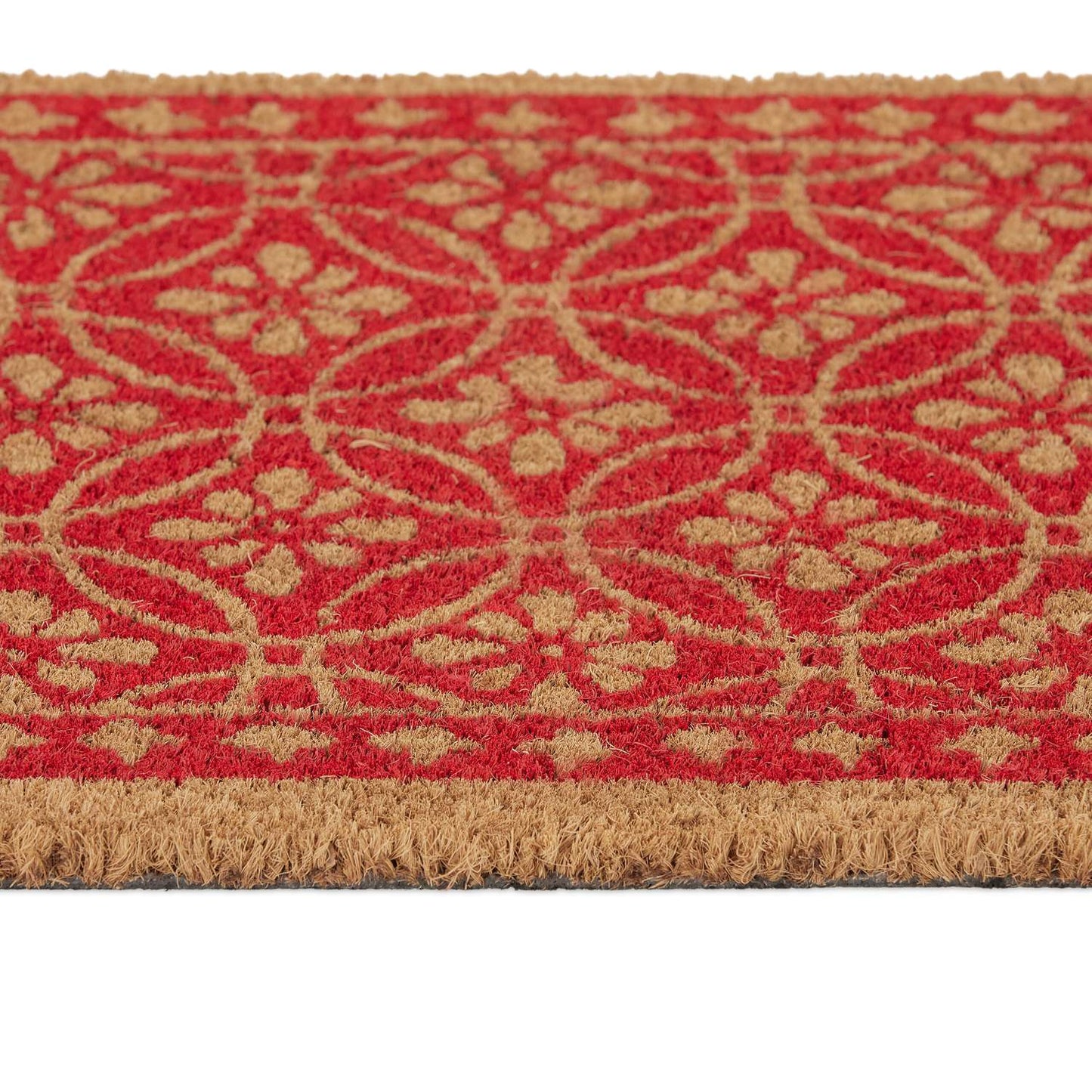 Coconut doormat floral pattern