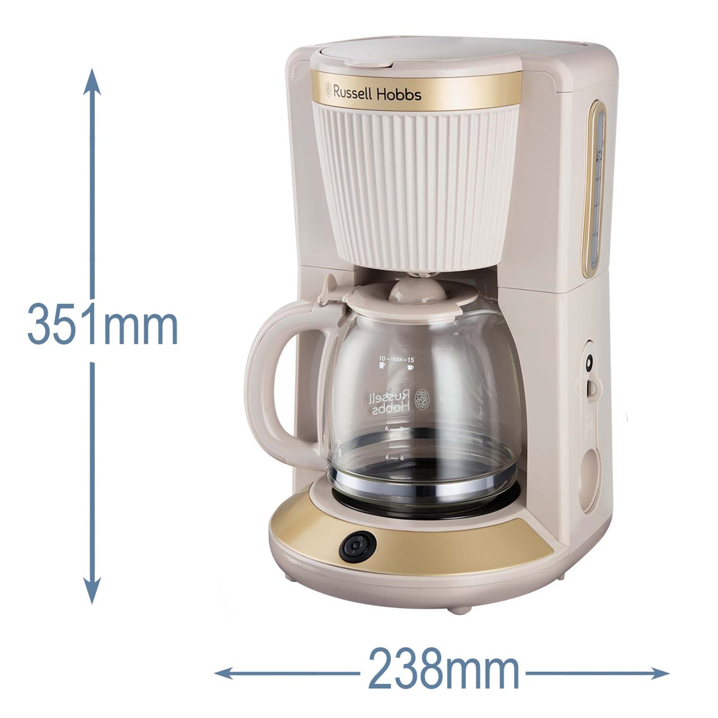 Coffee Maker, Stone-Colored, 1.25L Capacity