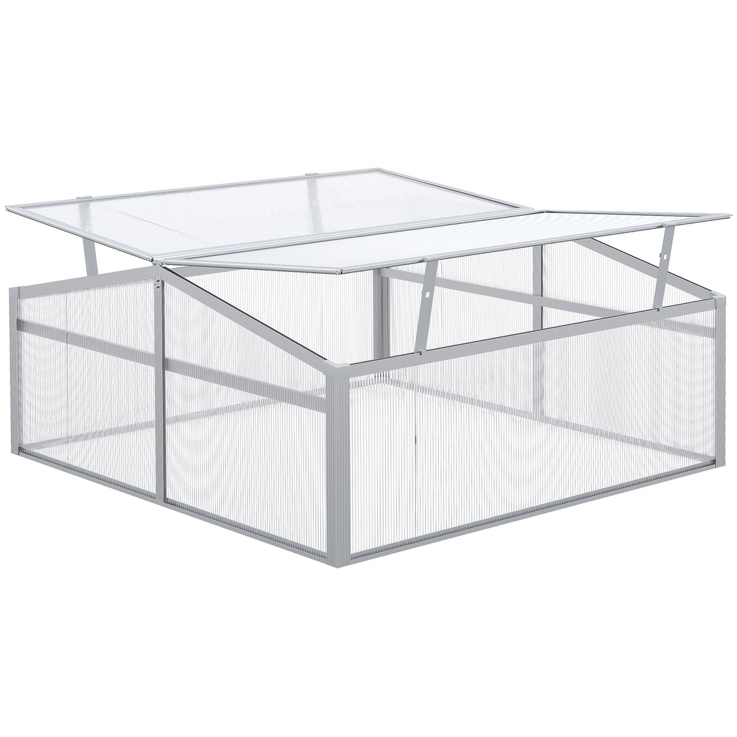 Aluminum cold frame - adjustable roof and UV protection