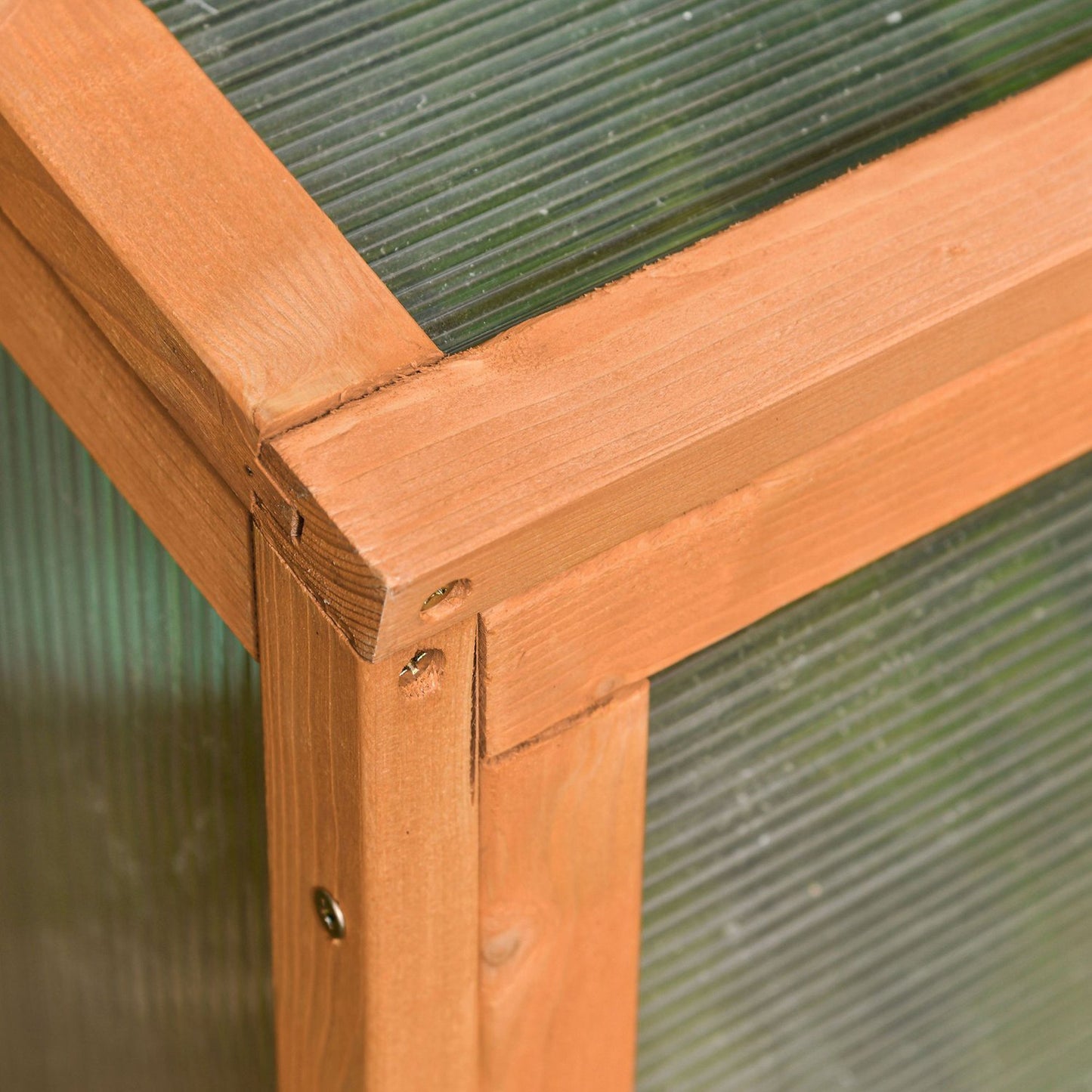Wood & Polycarbonate cold frame Greenhouse, weather resistant cover