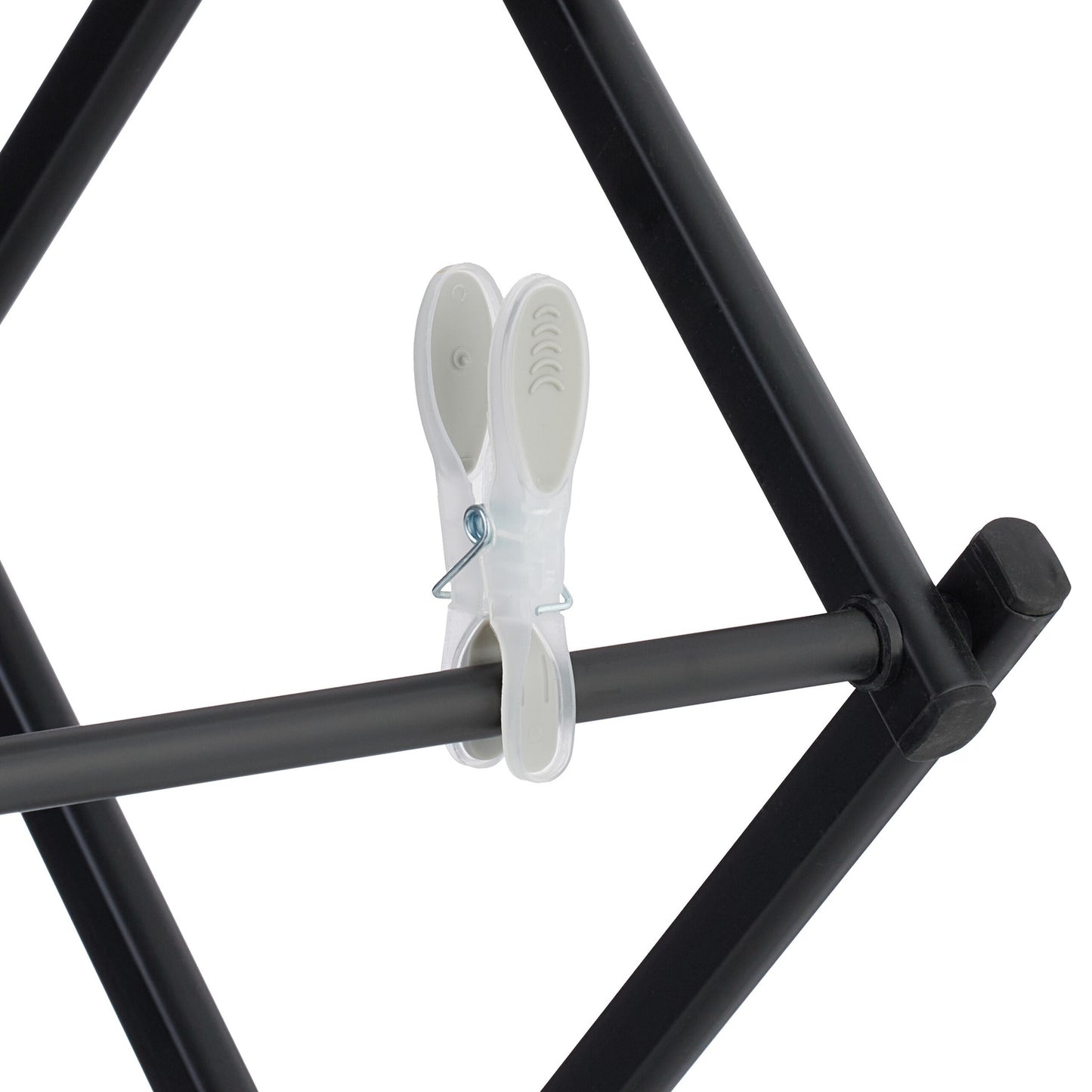 Collapsible clothes hanger with 50 clips