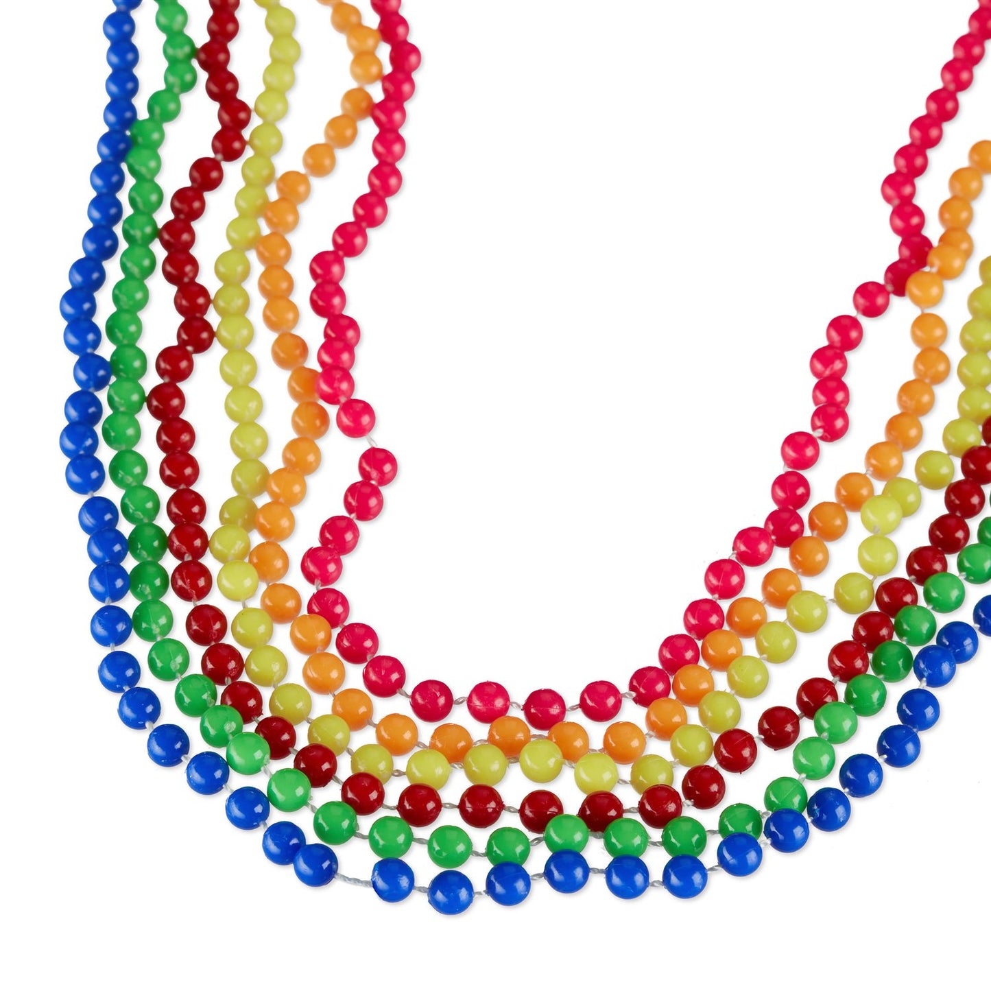 Colorful necklace with 12 neon beads