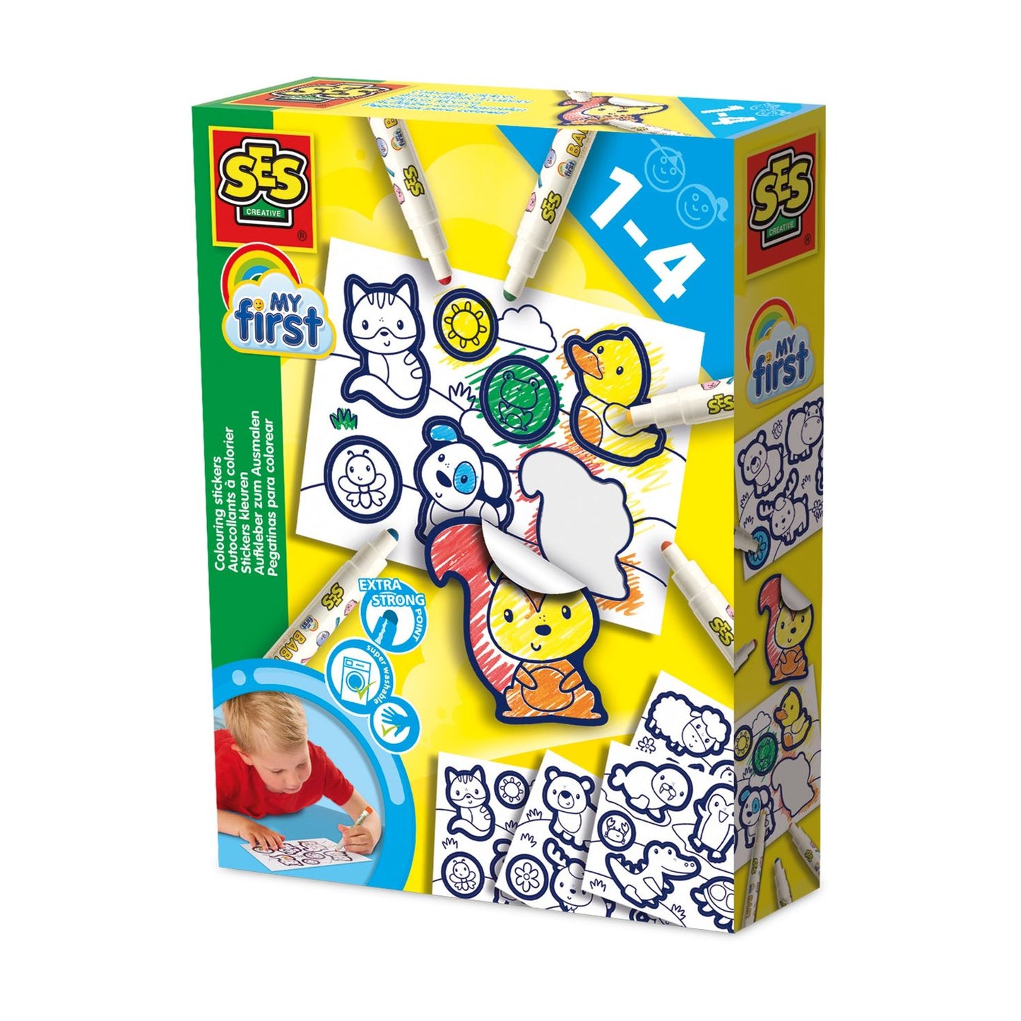 Coloring Stickers for Kids, Fun Art Supplies, 100 Stickers