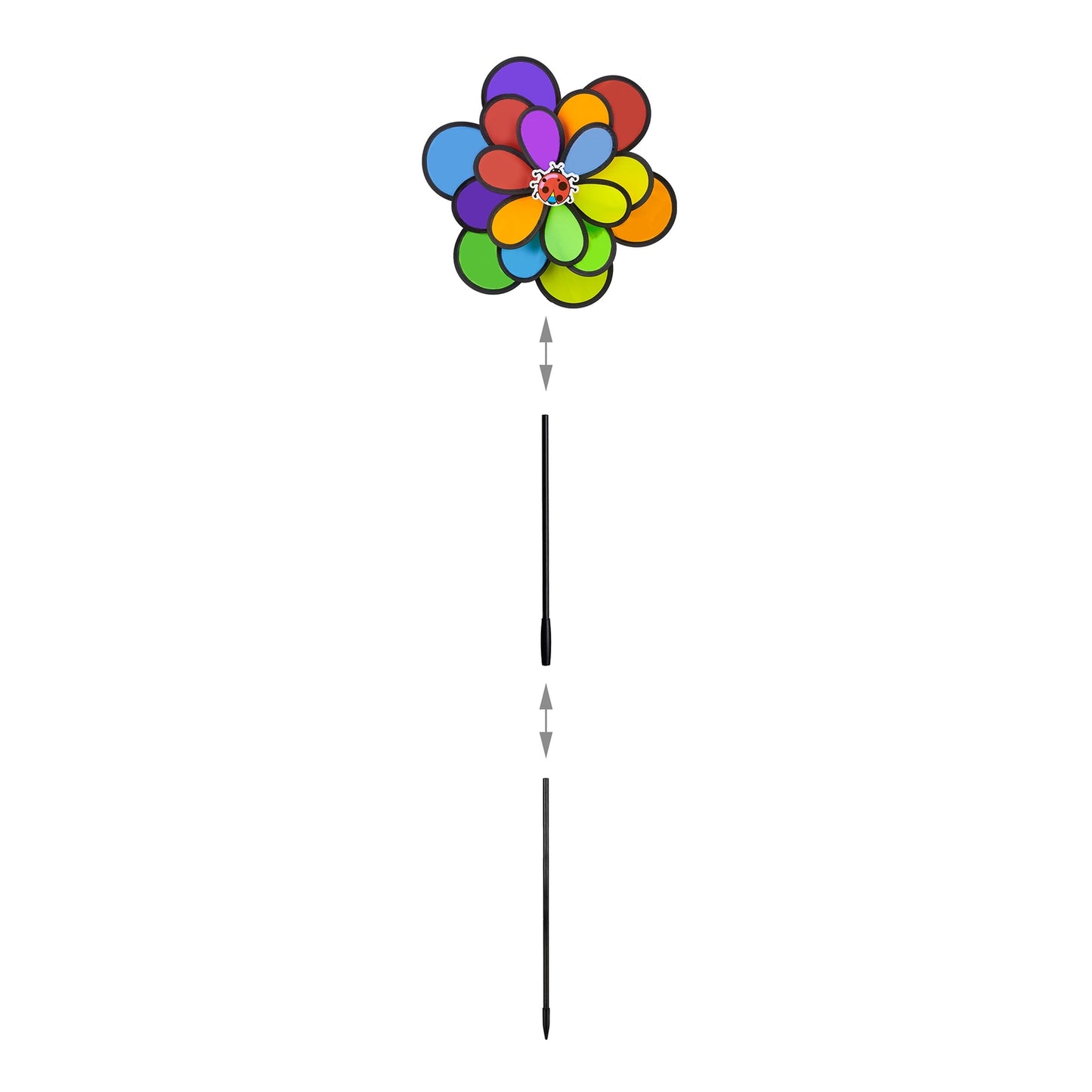 Colourful flower wind spinner