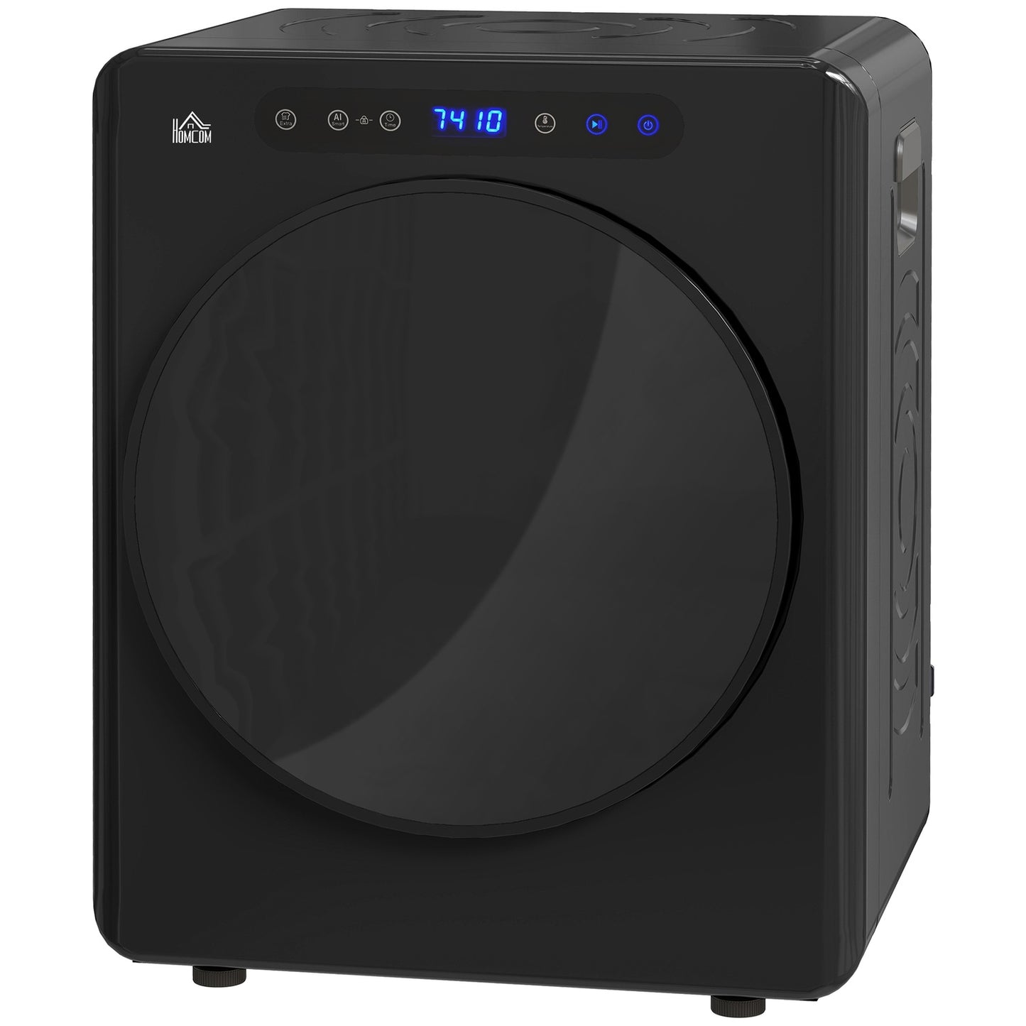Compact Clothes Dryer, 4kg Capacity, 6 Programs, Black