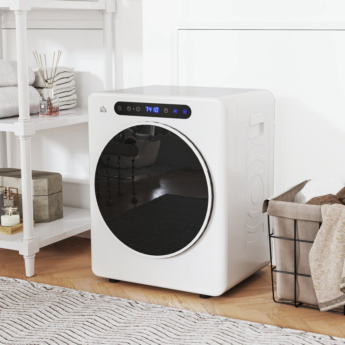 Compact Clothes Dryer, 4 kg Capacity, Touch Control, White