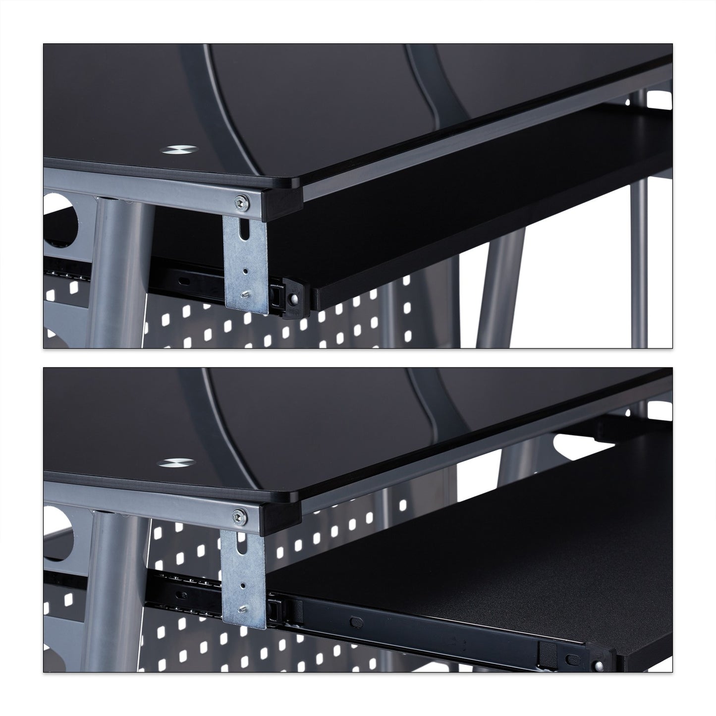 Computer Desk With Glass-top