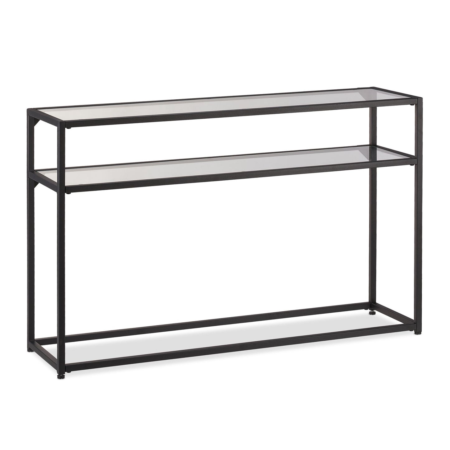 Console table with glass shelf