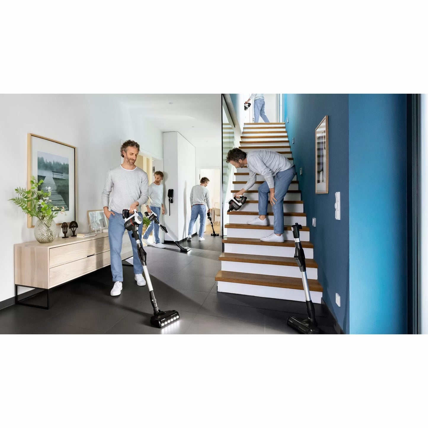 Cordless Vacuum Cleaner 18V, 3.0AH Battery, 40min Runtime