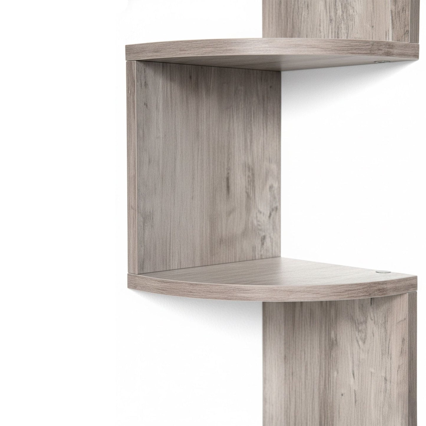 Corner Wall Shelf, 5 Tiers, Zigzag Design