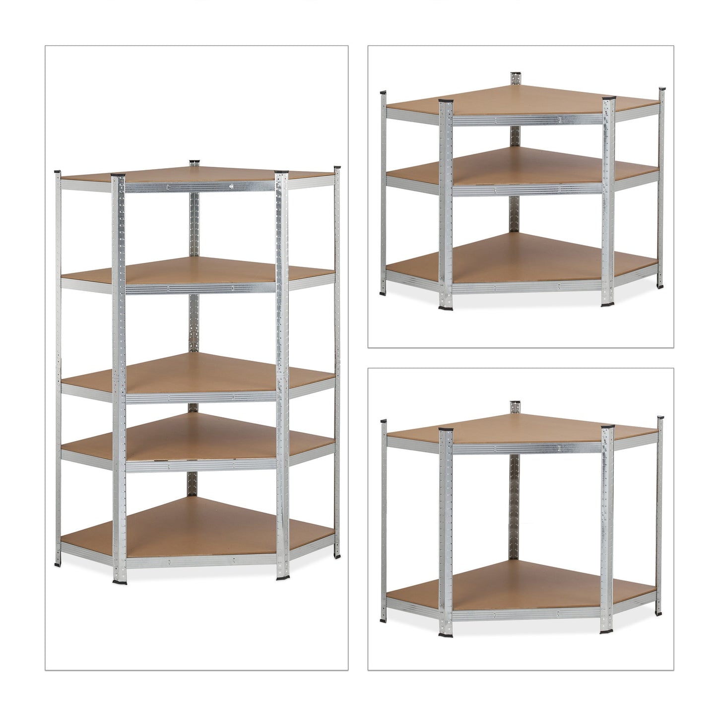 Corner shelf with 5 shelves