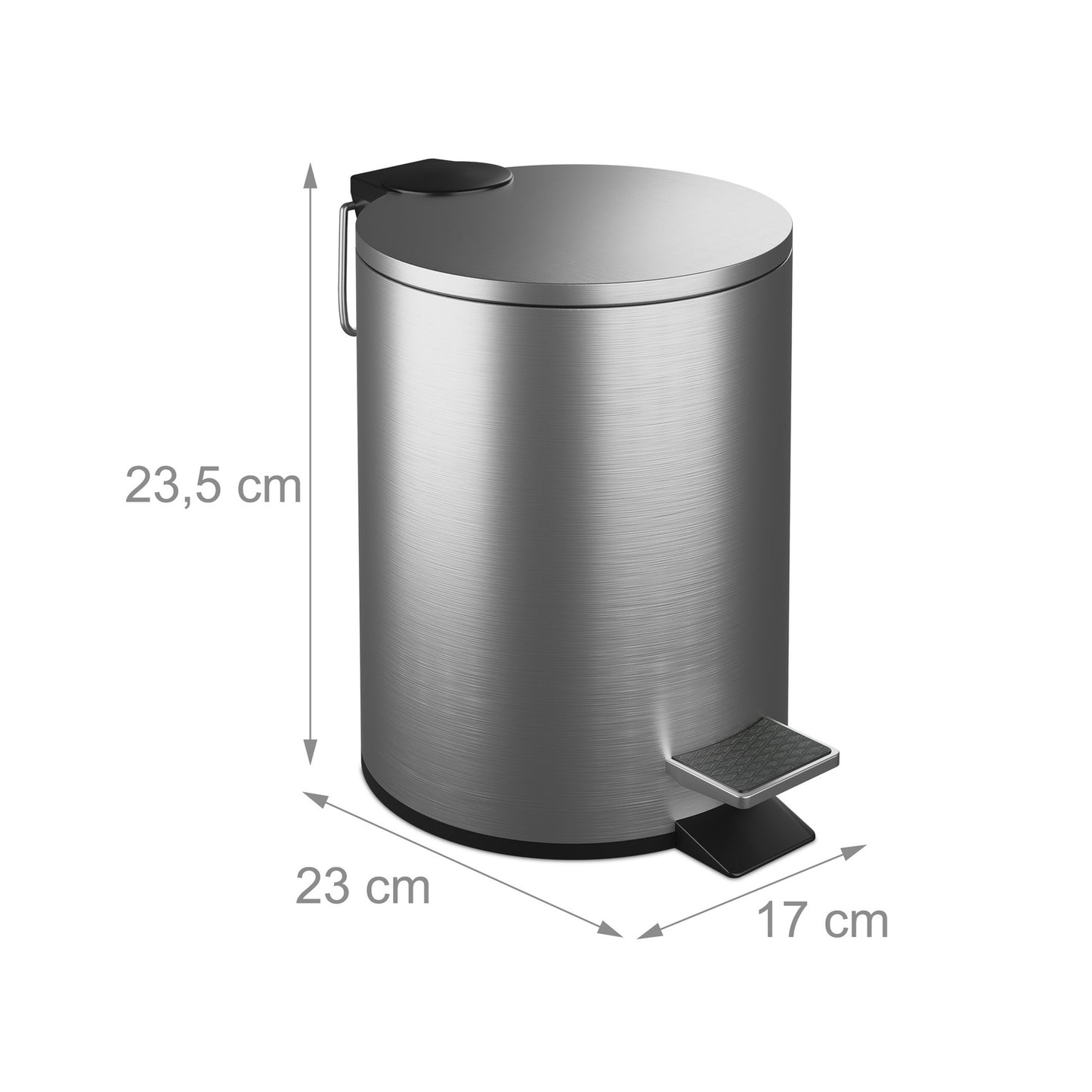 Cosmetic container in stainless steel 3 l