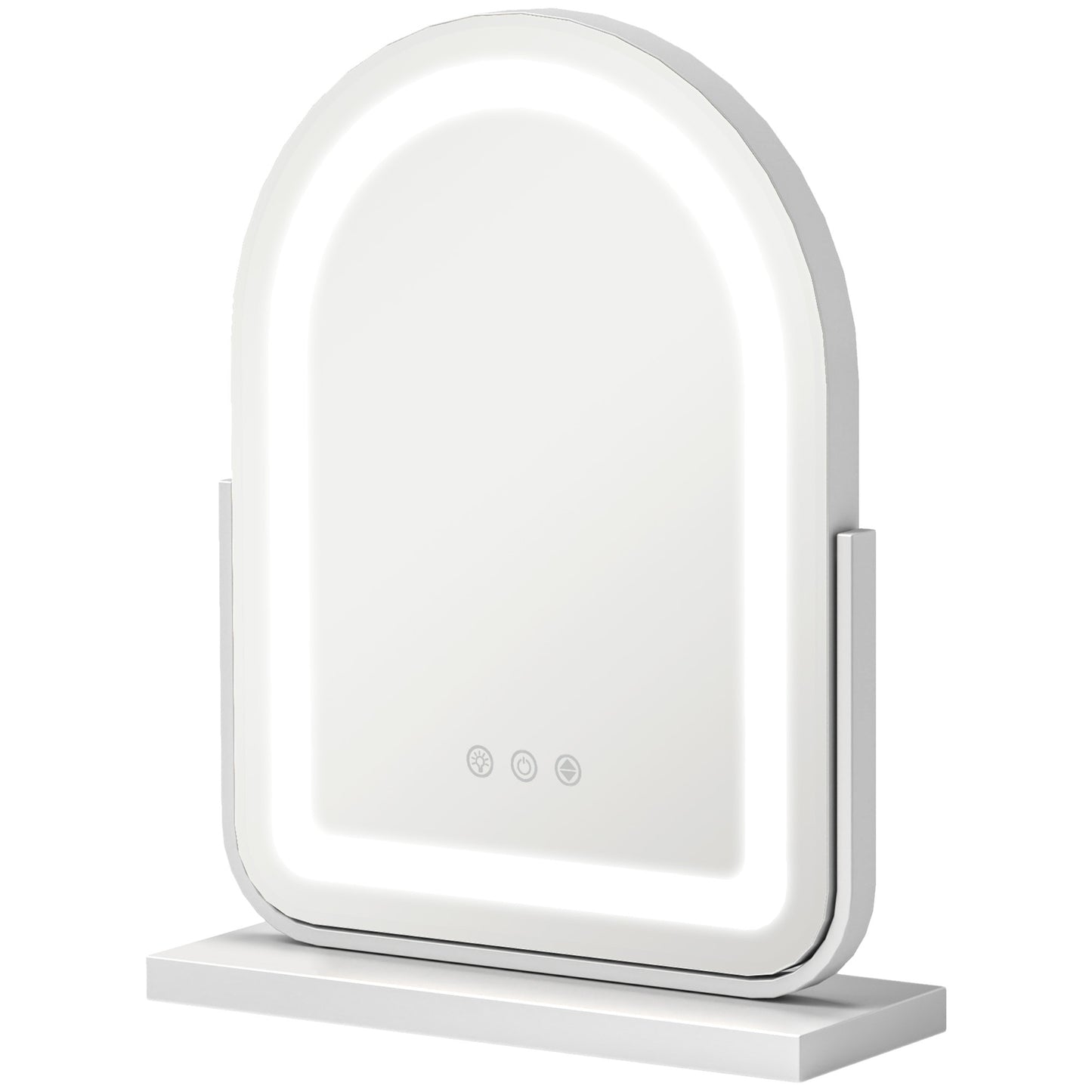 Makeup mirror with LED light, 360° rotatable, 33x44.5 cm