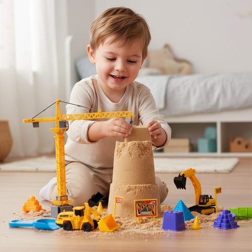 Creative Sand Construction Set with Mobile Sandbox