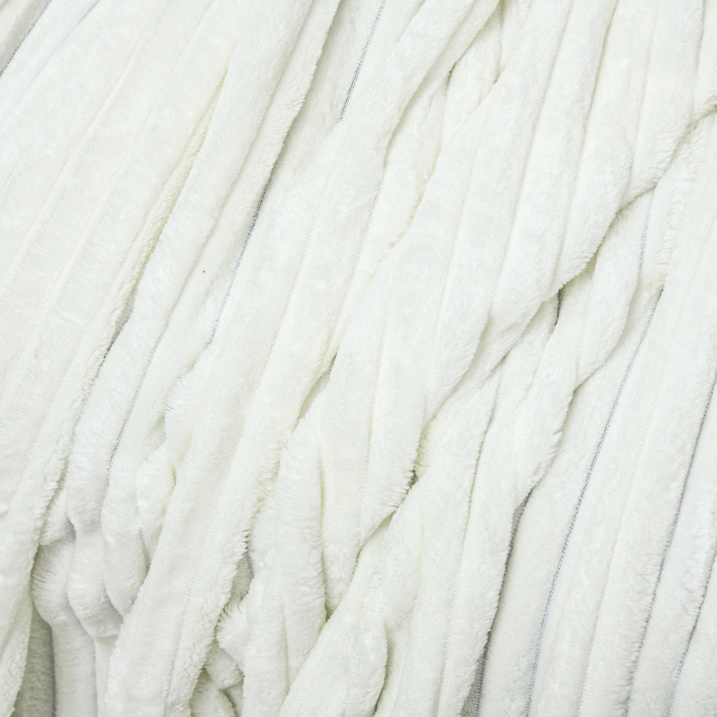 Fluffy fleece sofa Bed blanket, cream, 203 x 152 cm