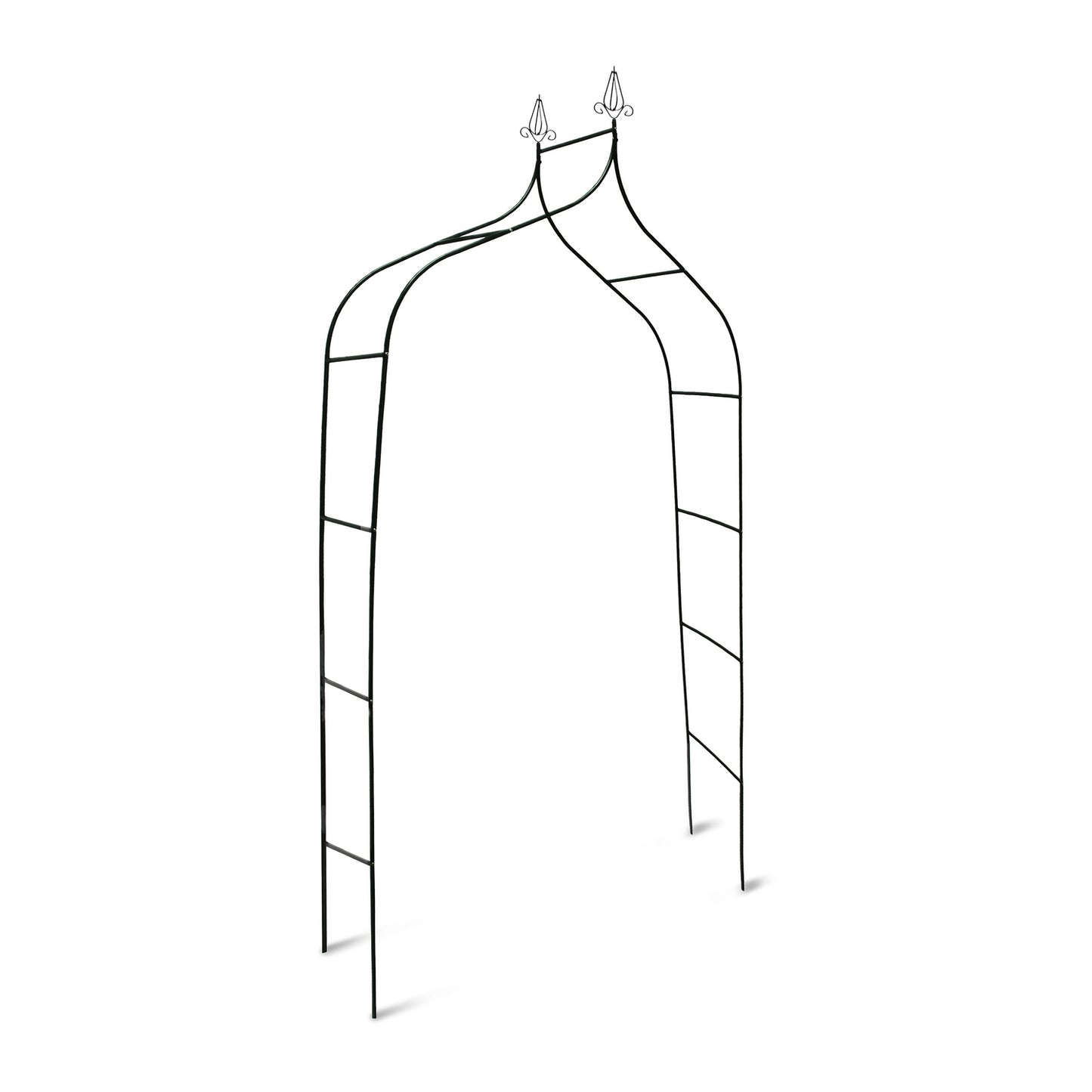 Curved Metal Rose Arch with Pointed Top