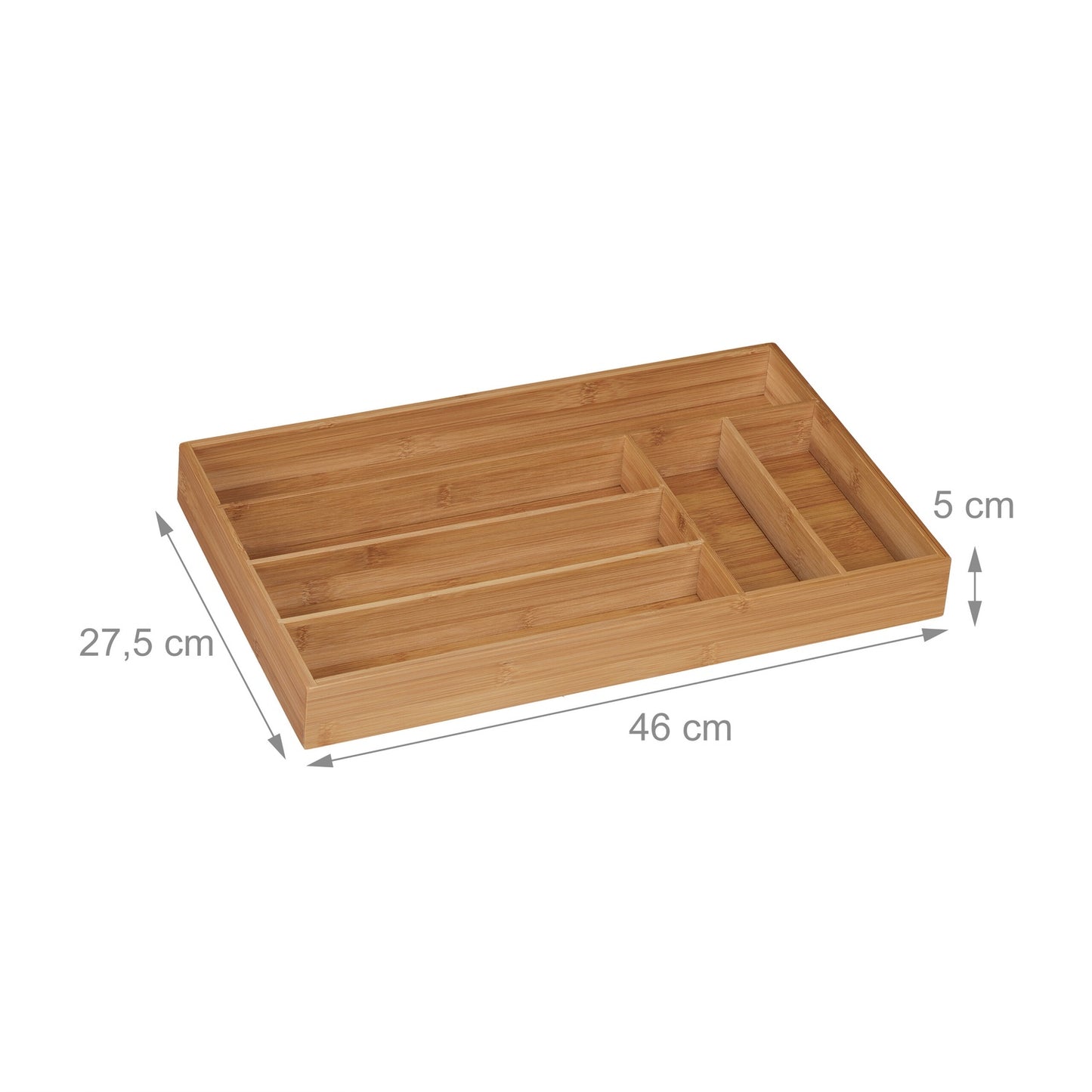 Cutlery box bamboo 6 compartments