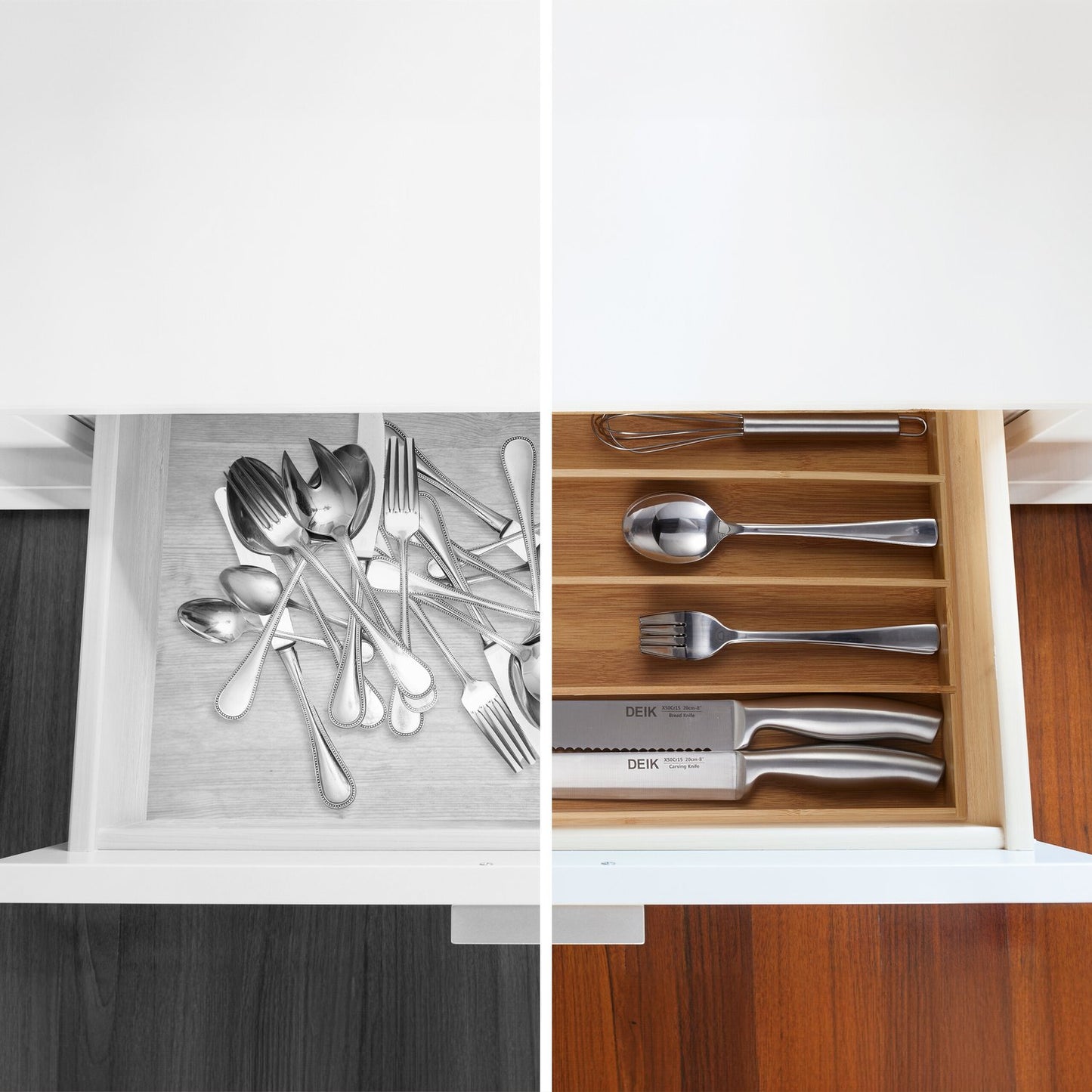 Cutlery box bamboo 6 compartments