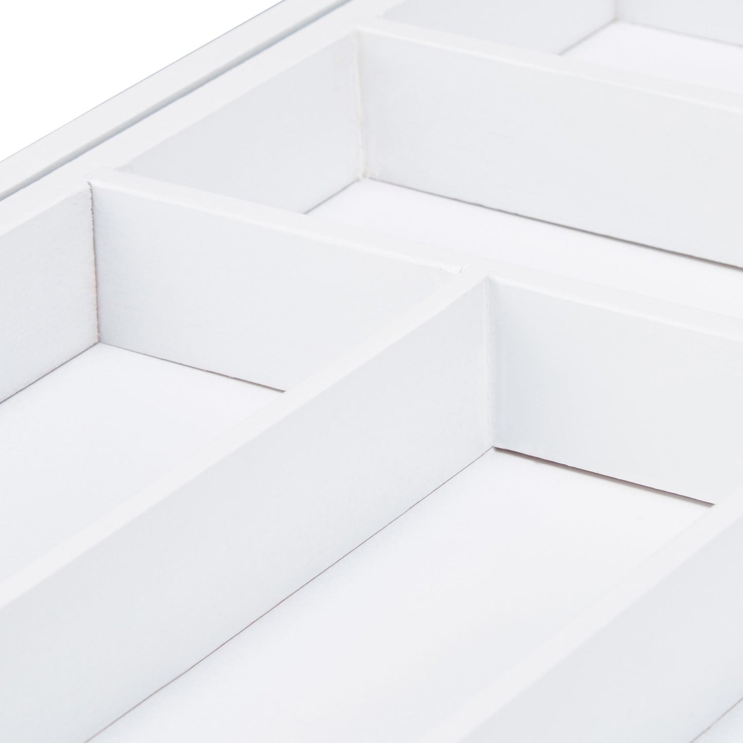 Cutlery tray bamboo white