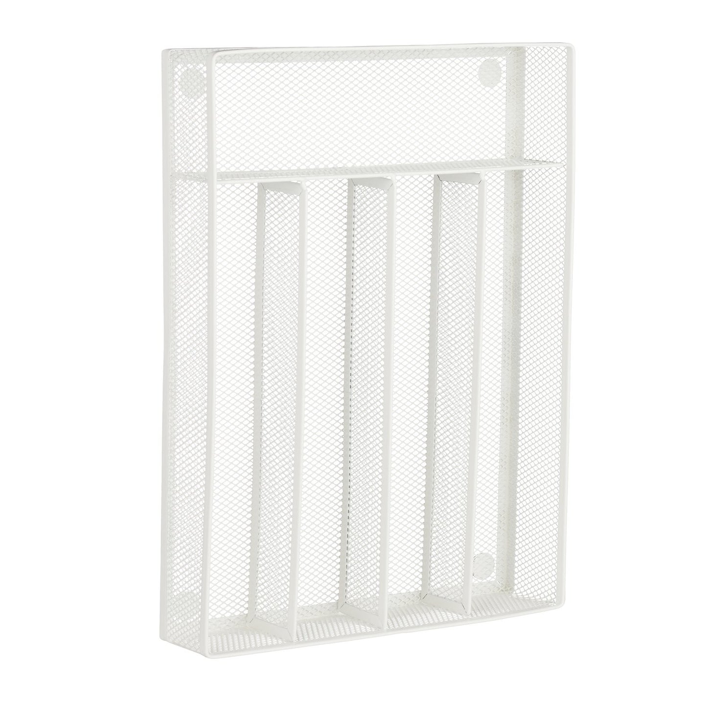 Cutlery tray metal white