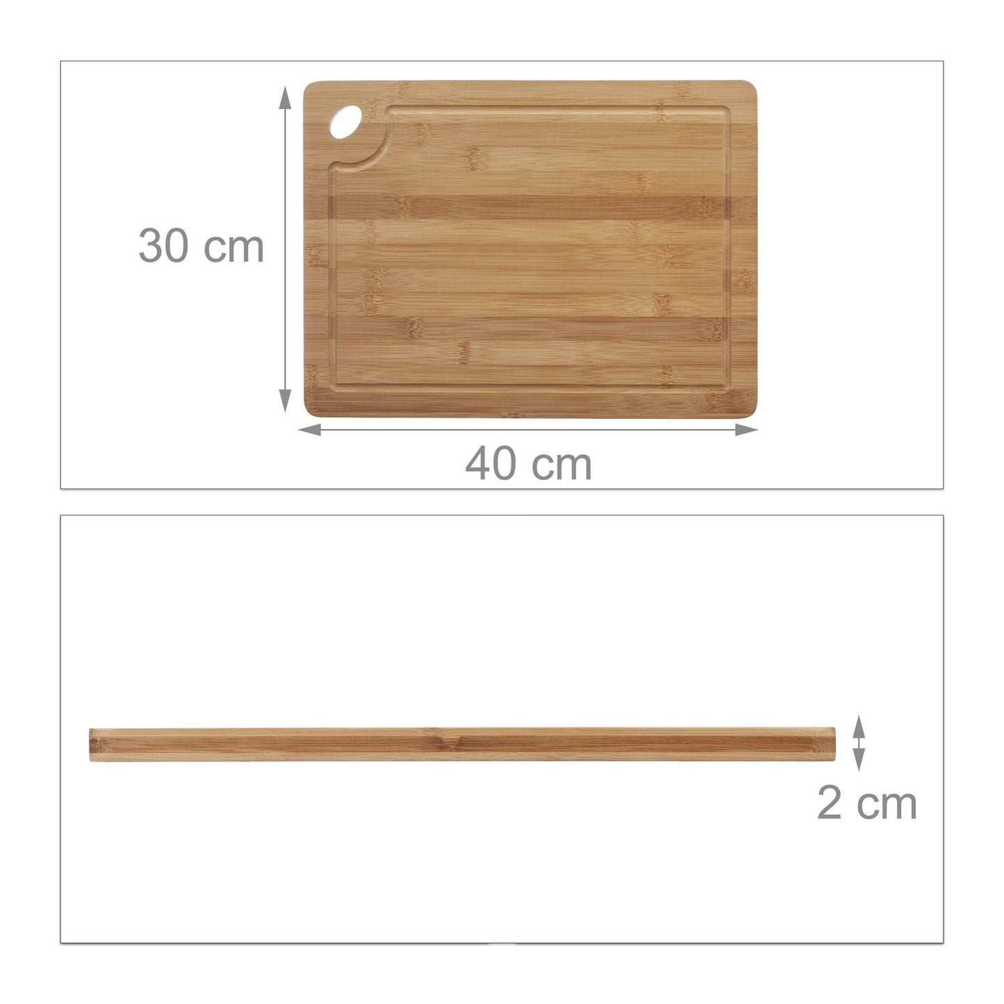 <p>The large cutting board with juice groove offers antibacterial bamboo construction, ensuring a hygienic and durable surface for all your kitchen needs.</p>
<ul>
<li>Enjoy safe cooking with antibacterial bamboo.</li>
<li>Protect knives with a scratch-r