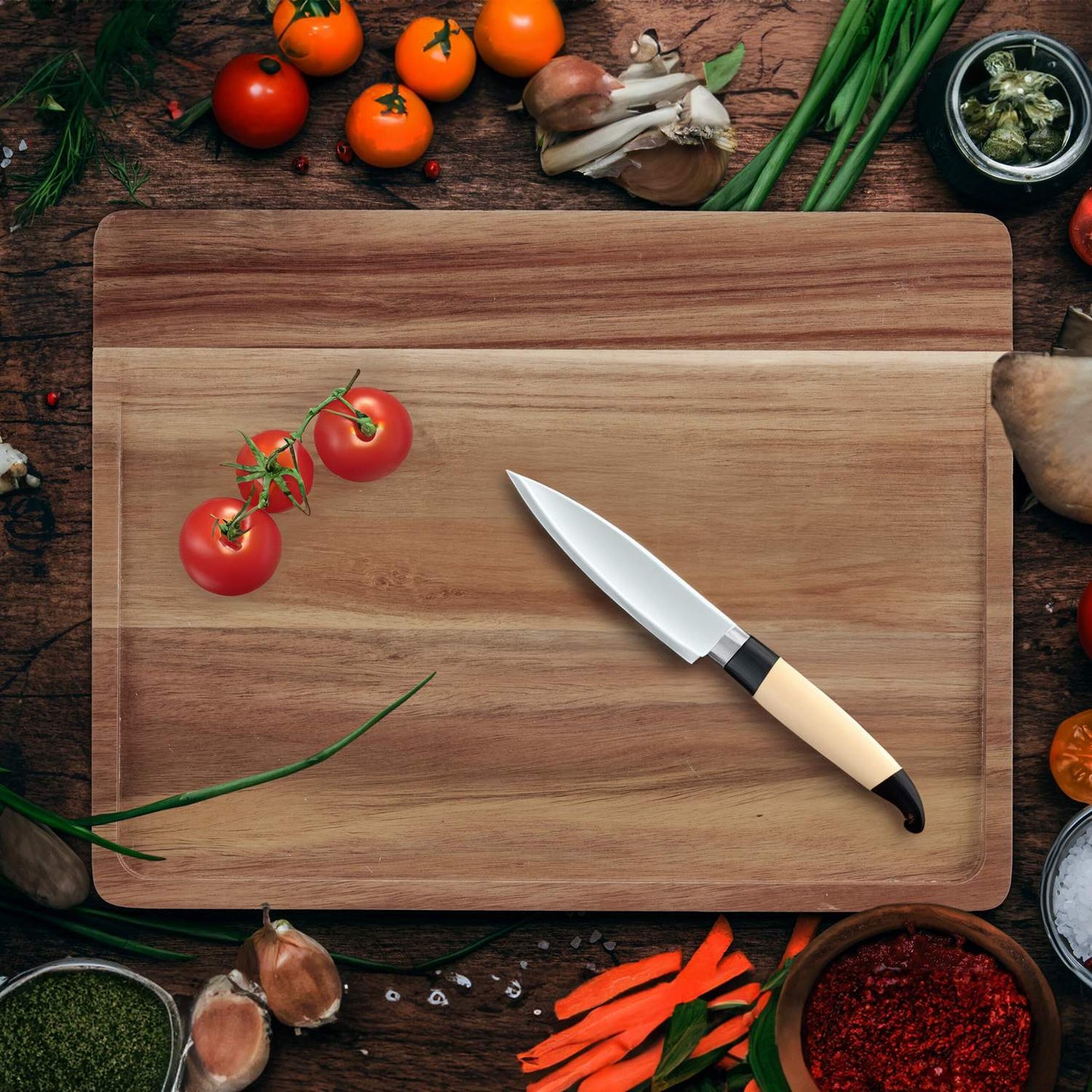 Cutting board in acacia wood