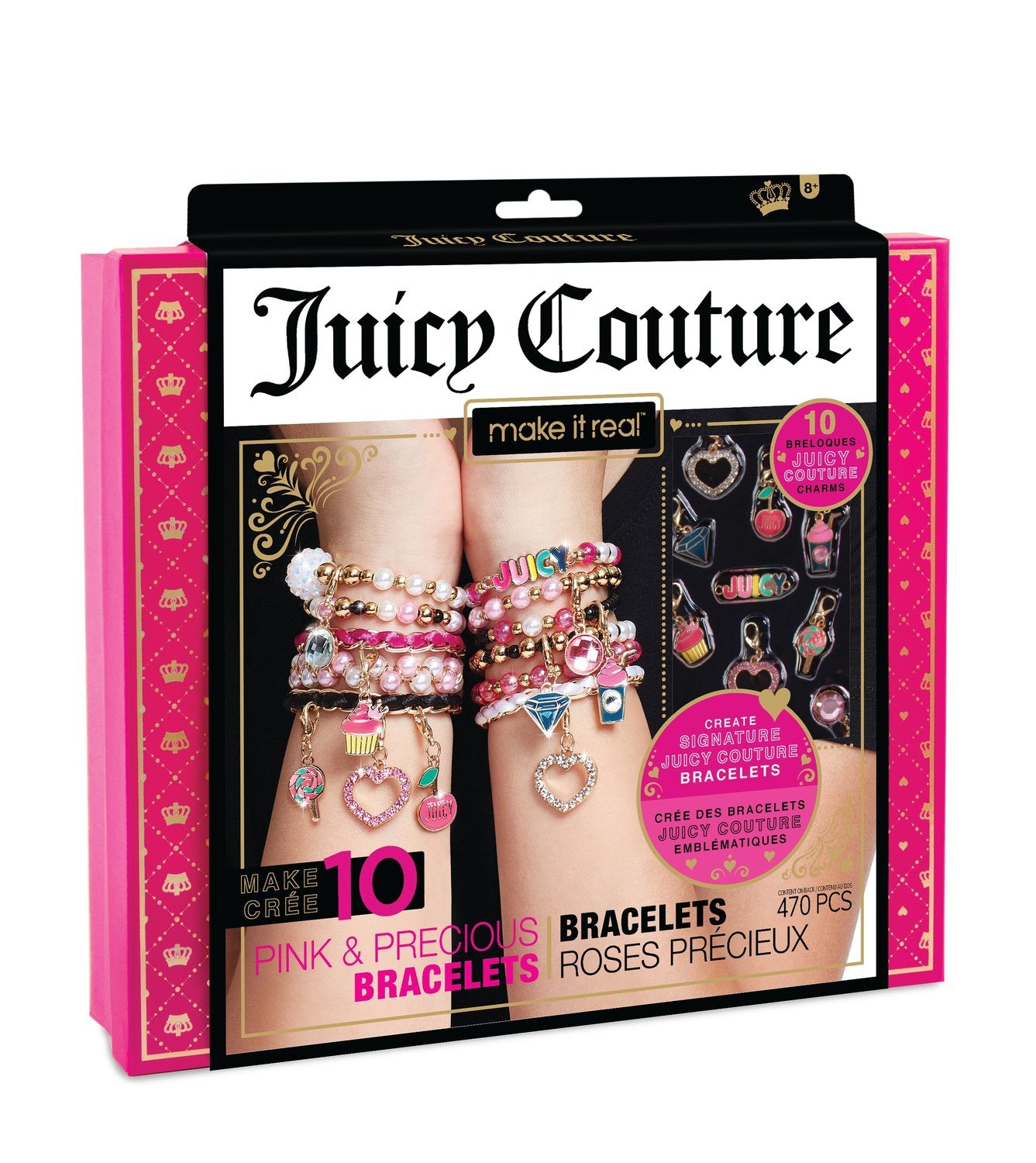 DIY Bracelet Set, Pink and Precious, Crafting Kit for All Ages
