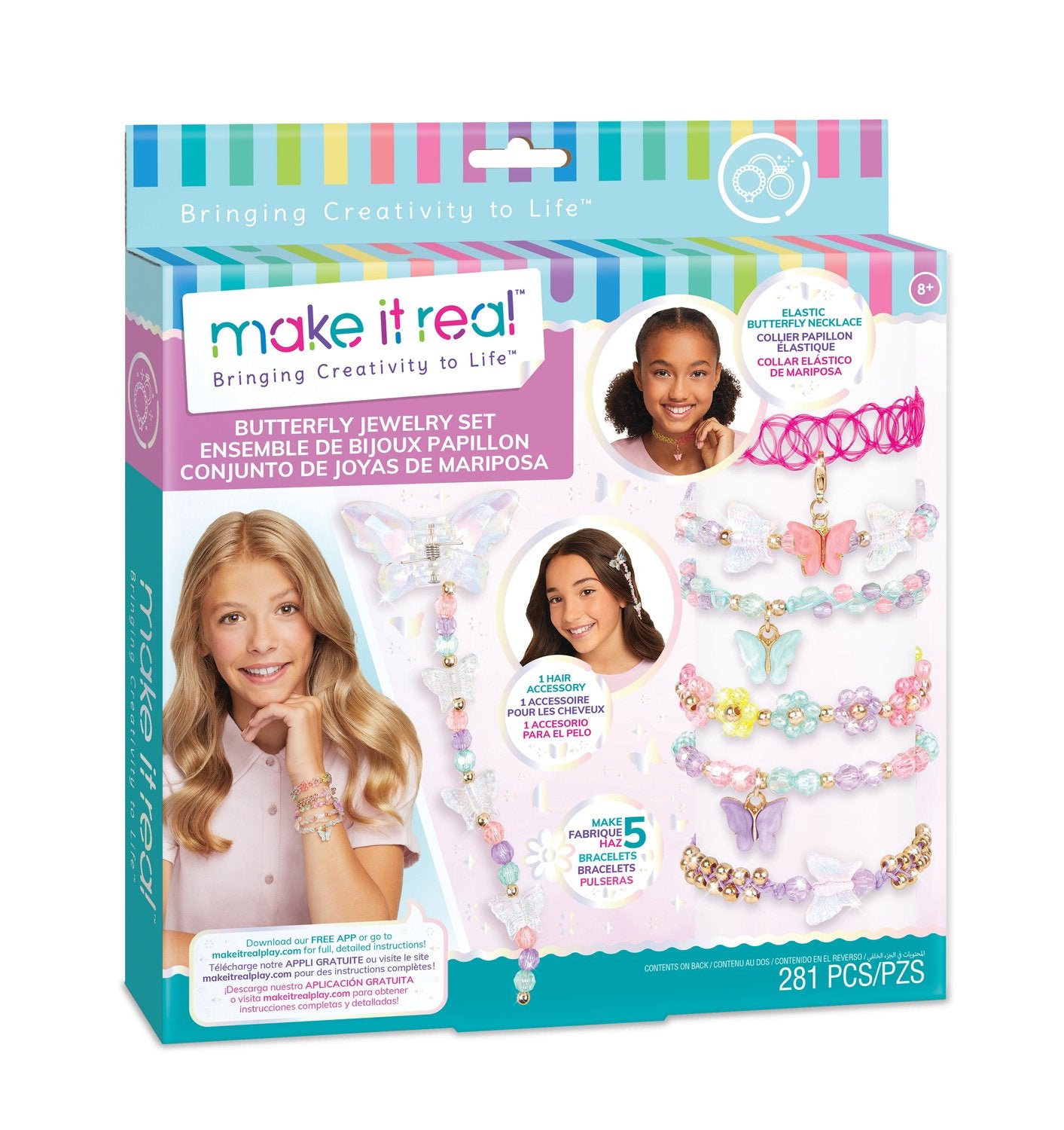 DIY Jewelry Set with Butterfly Charms and Beads