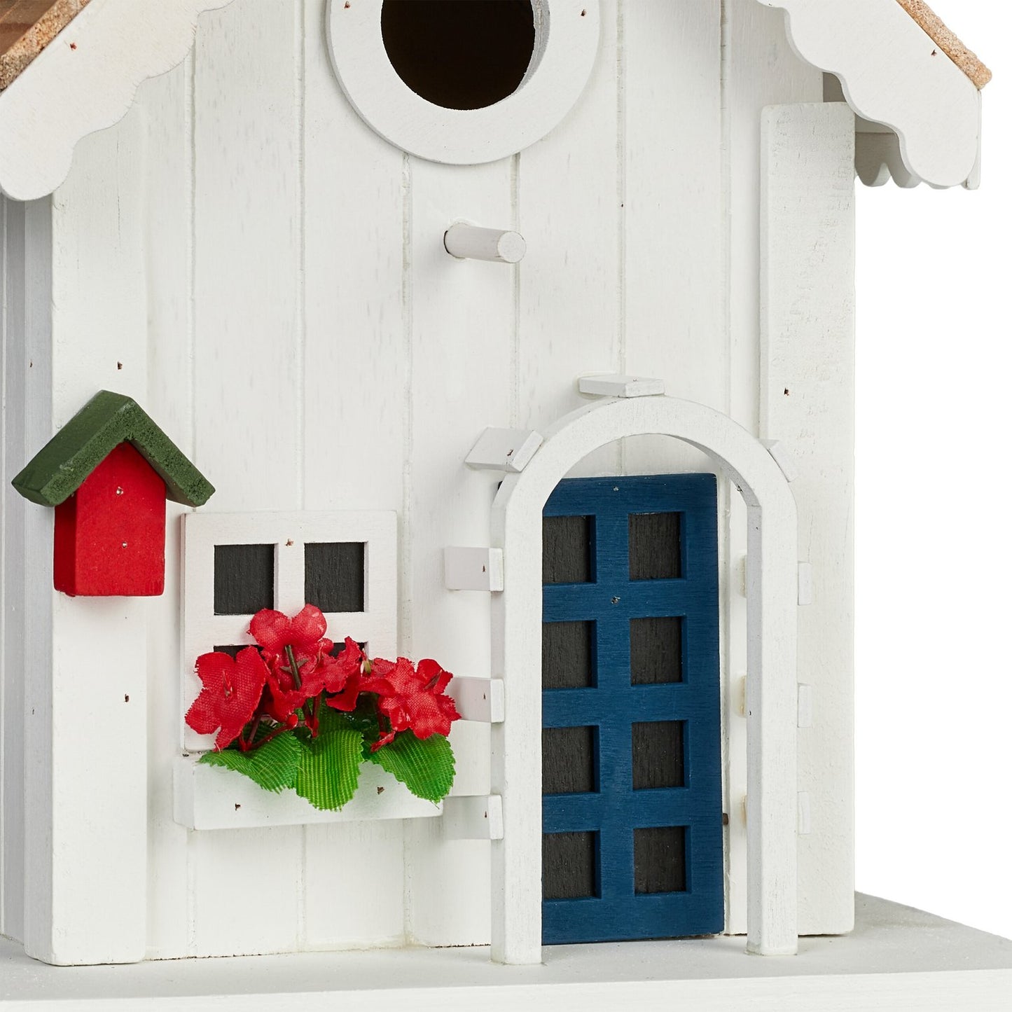 <p>The country-style birdhouse enhances your garden with rustic charm and weatherproof durability. Crafted from poplar and pine, it offers a cozy retreat for birds while beautifying your outdoor space.</p>
<ul>
<li>Enhance your garden with a unique rural