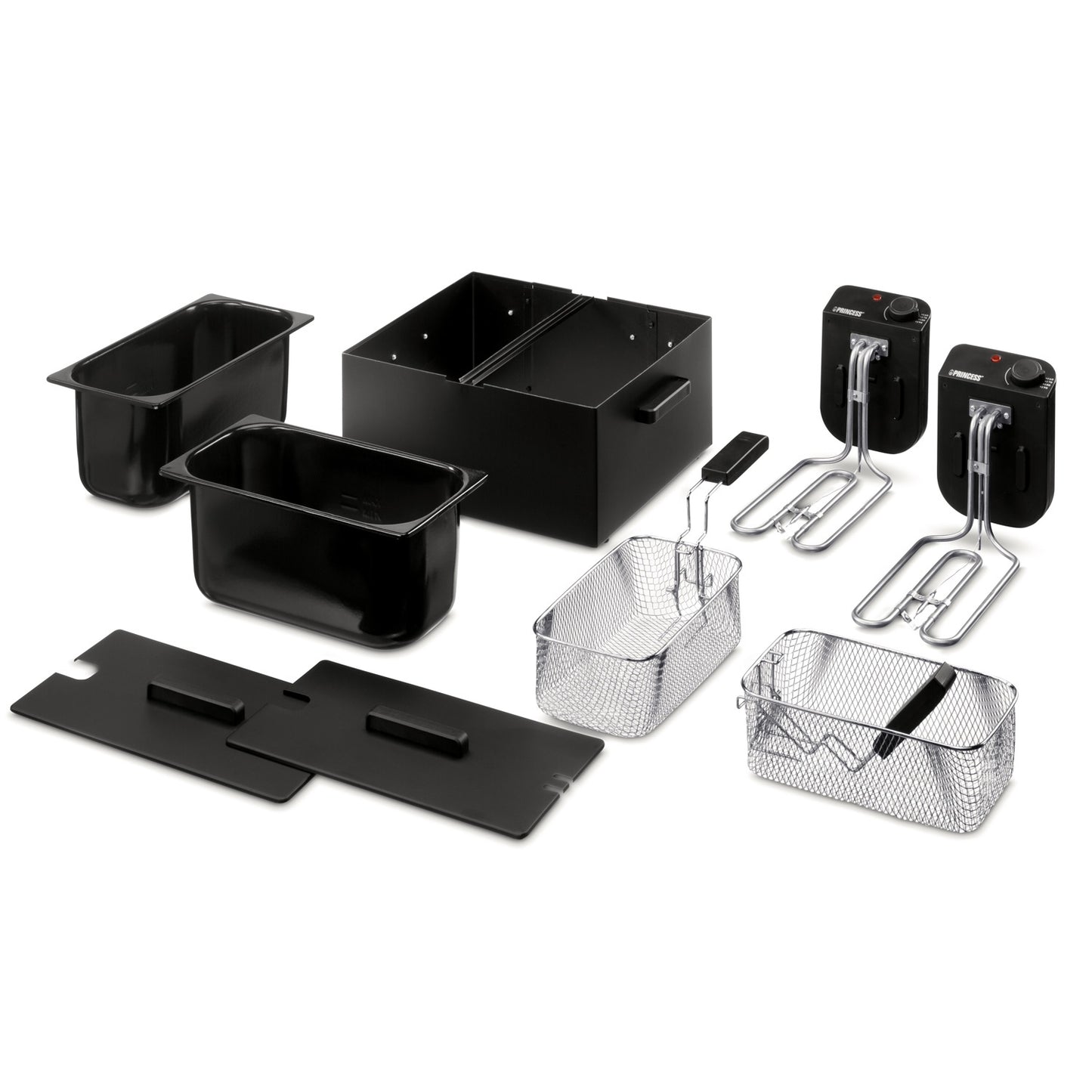 Deep fryer Double 2x3L 2x1800W Black