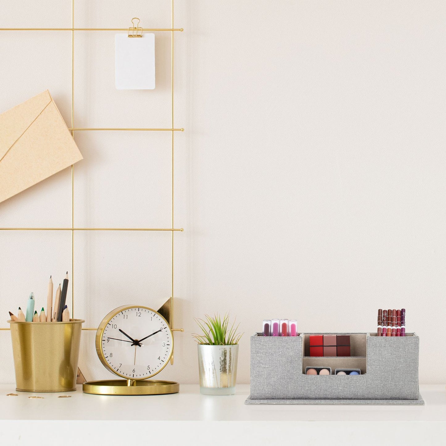 Desk Organiser in Fabric Look