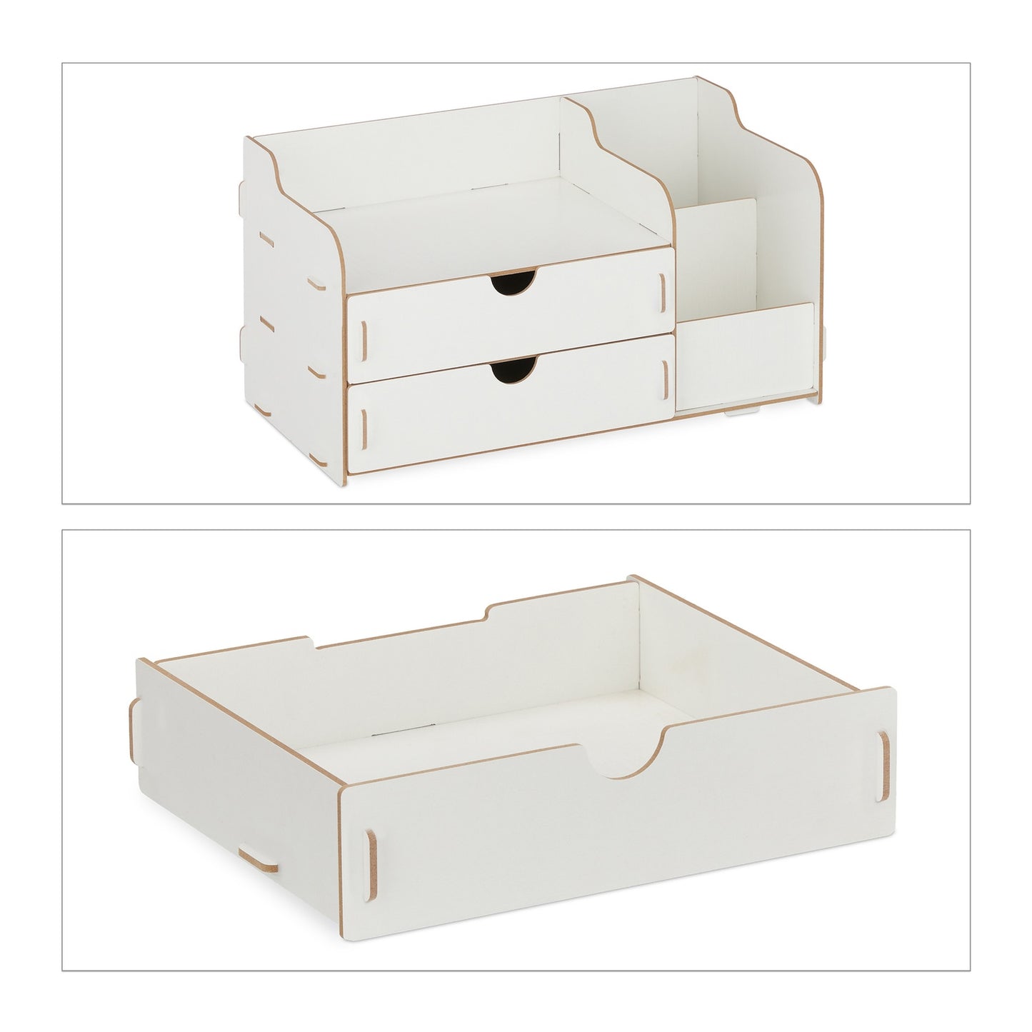 <p>Transform your workspace with this desk organiser, offering quick assembly and clutter-free efficiency. Ideal for home or office, it keeps essentials within reach and your desk tidy.</p>
<ul>
<li>Assemble swiftly with a smart plug-in system.</li>
<li>