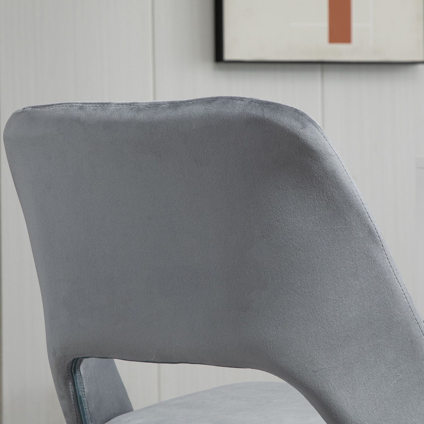 Ergonomic rotating desk chair in velvet look, dark grey