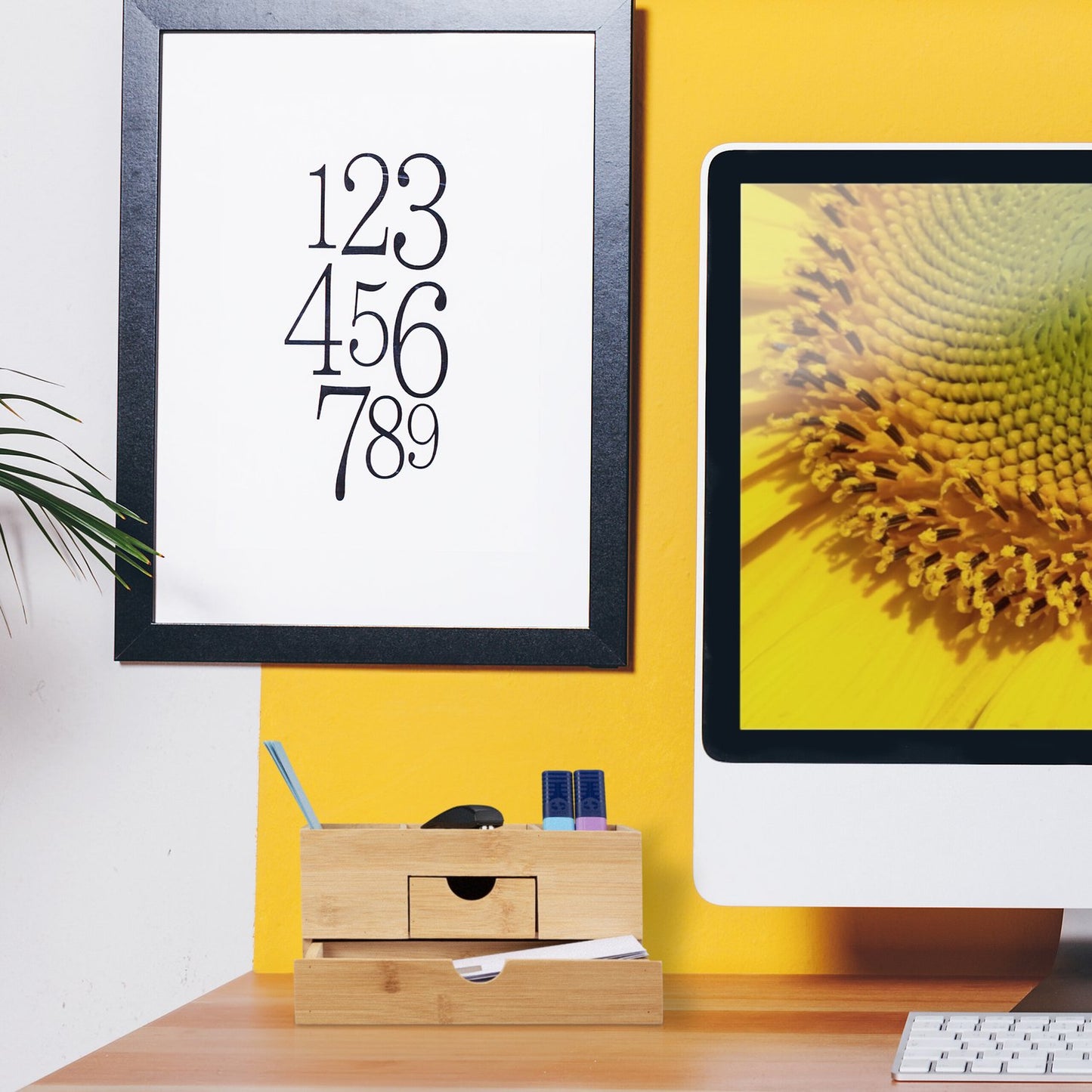 Desk organization with drawers