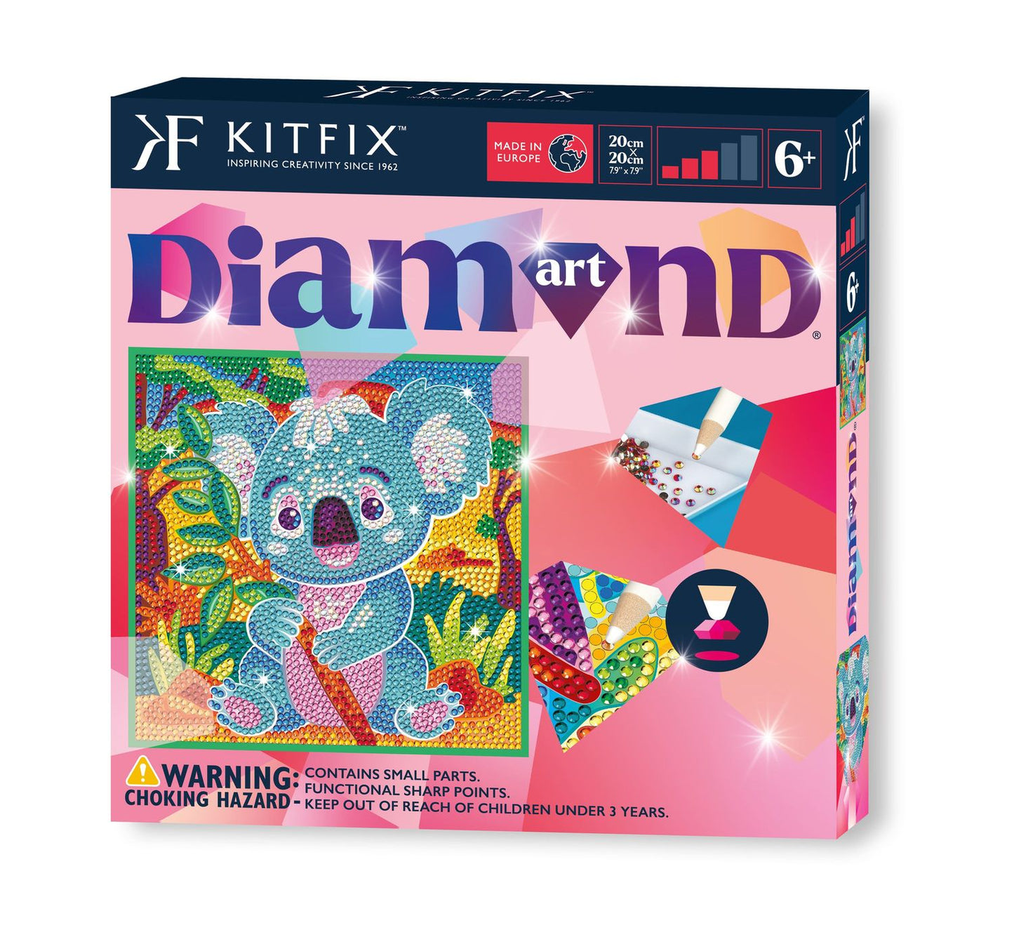 Diamond Art Koala DIY Kit with Tools and Accessories